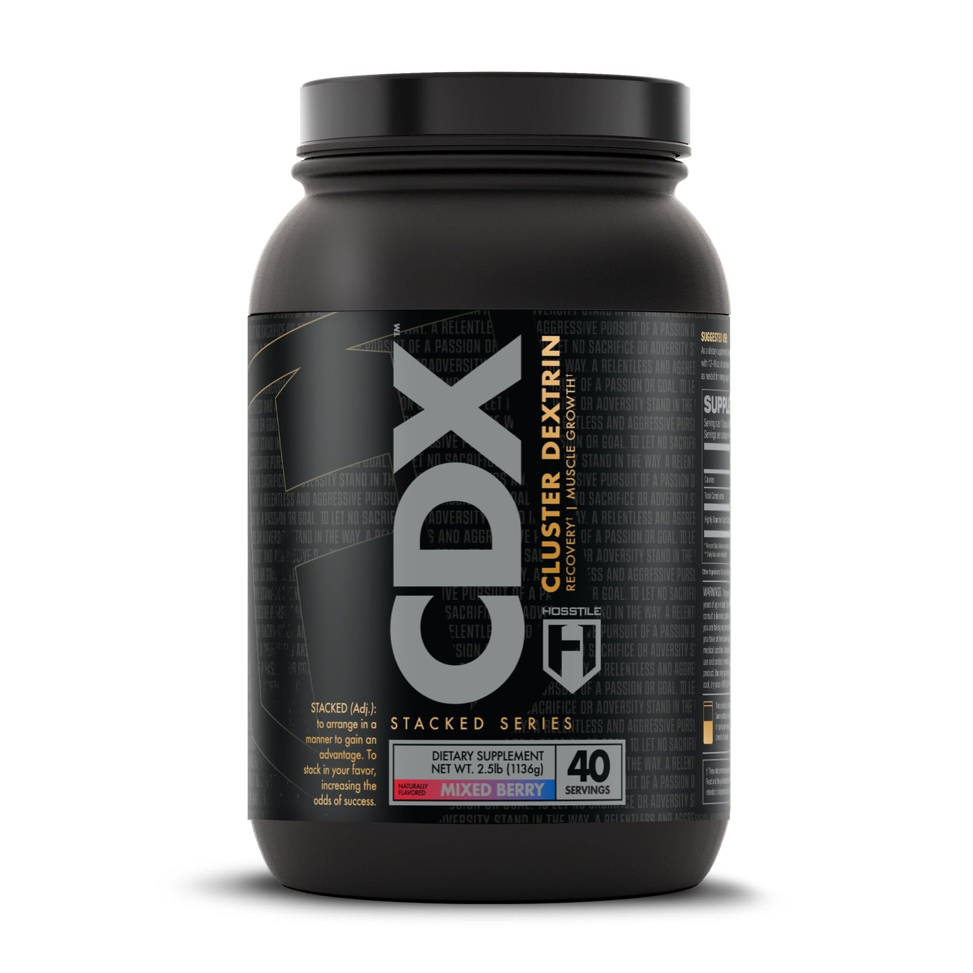 HOSSTILE CDX Cluster Dextrin Powder - Highly Branched Cyclic Dextrin HBCD Carb Powder, 40 Servings