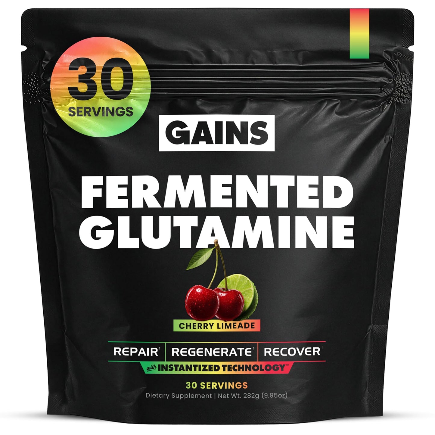 GAINS IN BULK GAINSINBULK.COM L-Glutamine Powder 30 Servings