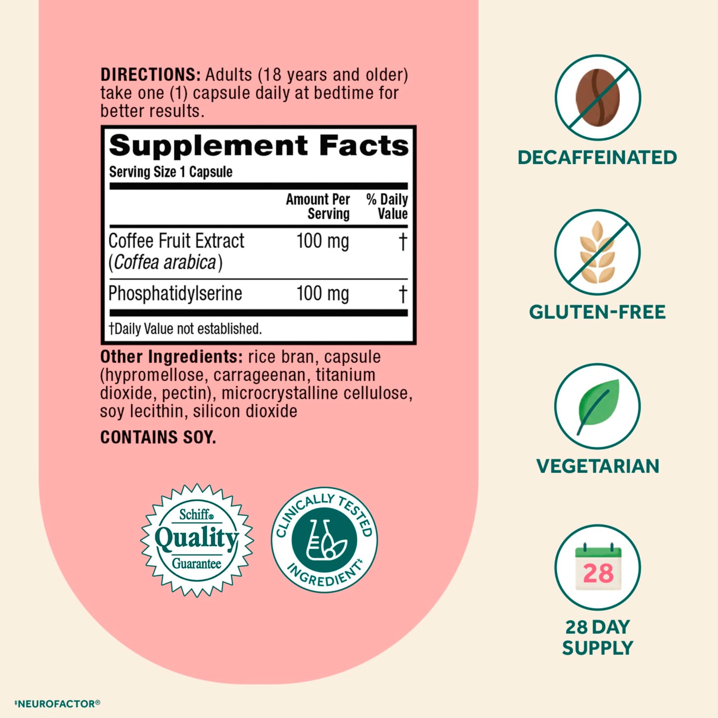 NEURIVA Original Brain Supplements Capsule 28 Count