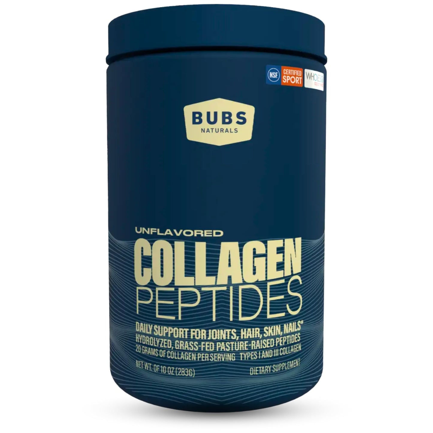 BUBS Naturals Unflavored Collagen Peptides Powder, 10 oz
