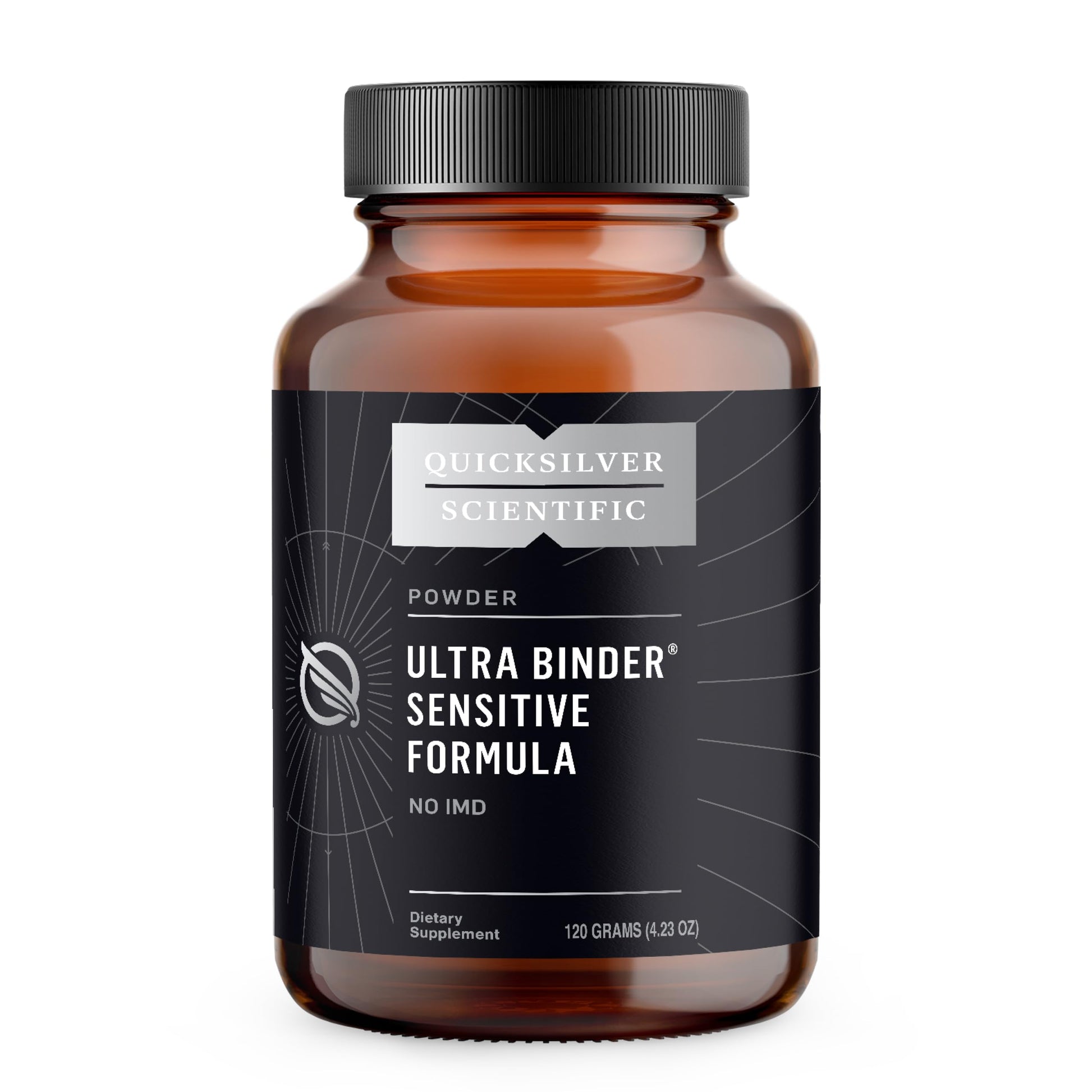 Quicksilver Scientific Ultra Binder Sensitive Formula Gut Health Supplement with Activated Charcoal, Bentonite Clay Cleansing Support Powder 4.23 Ounce