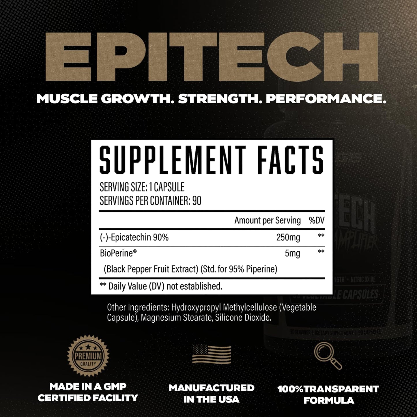 Huge Supplements Epitech Epicatechin Supplement Capsules 90