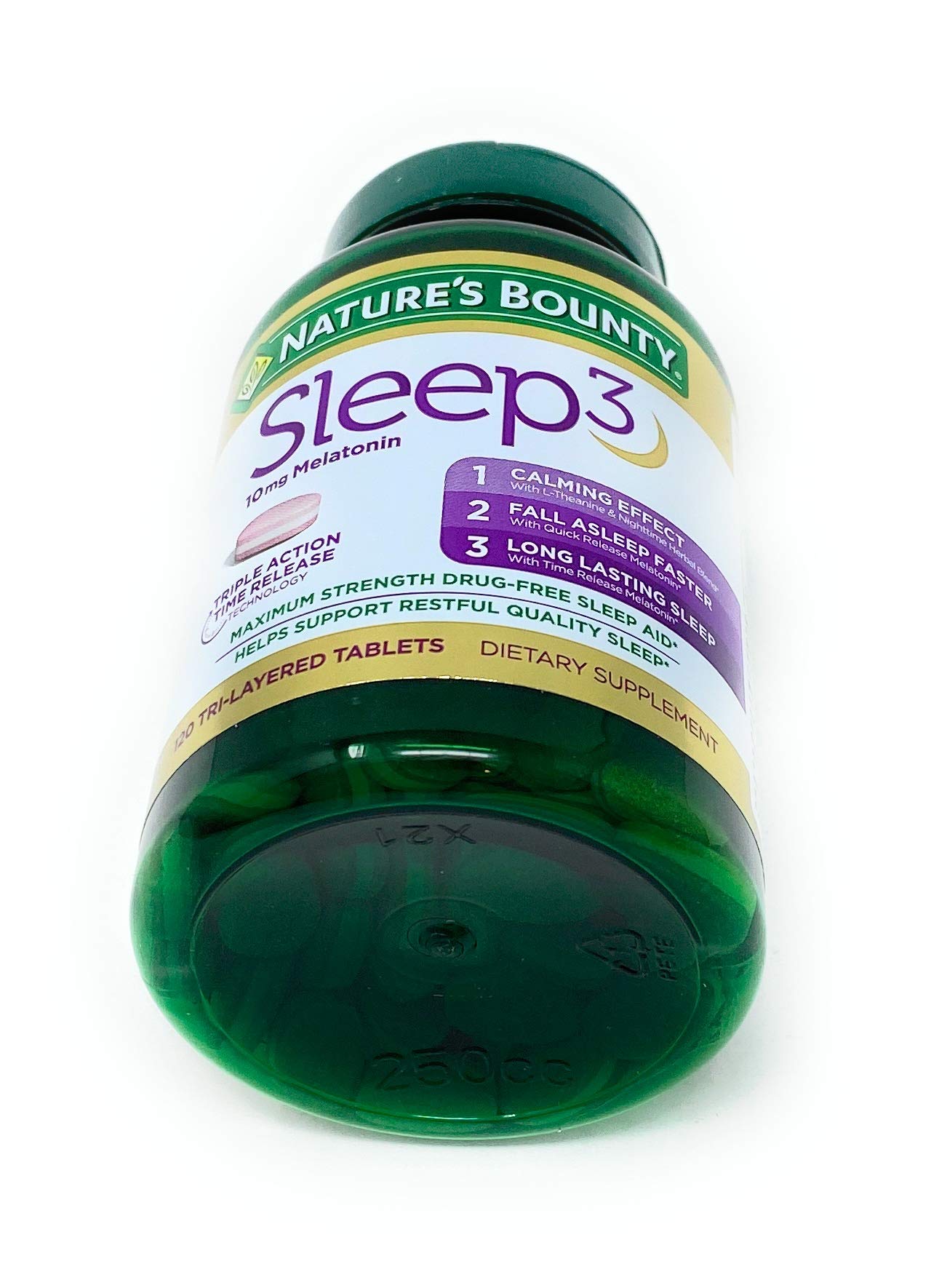 Nature's Bounty Sleep3 10mg Melatonin Tablets 120 Count