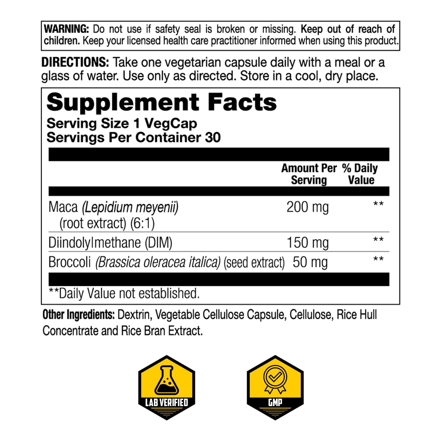 Action Labs DIM for Men Alpha Advantage Capsules, 30 Count
