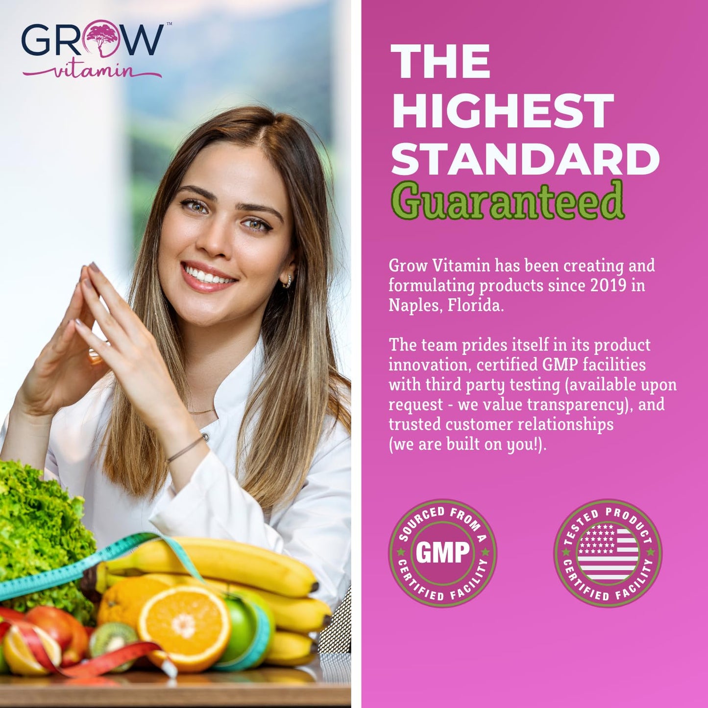 Grow Vitamin One Daily Multivitamin for Women Capsules, 60 Count