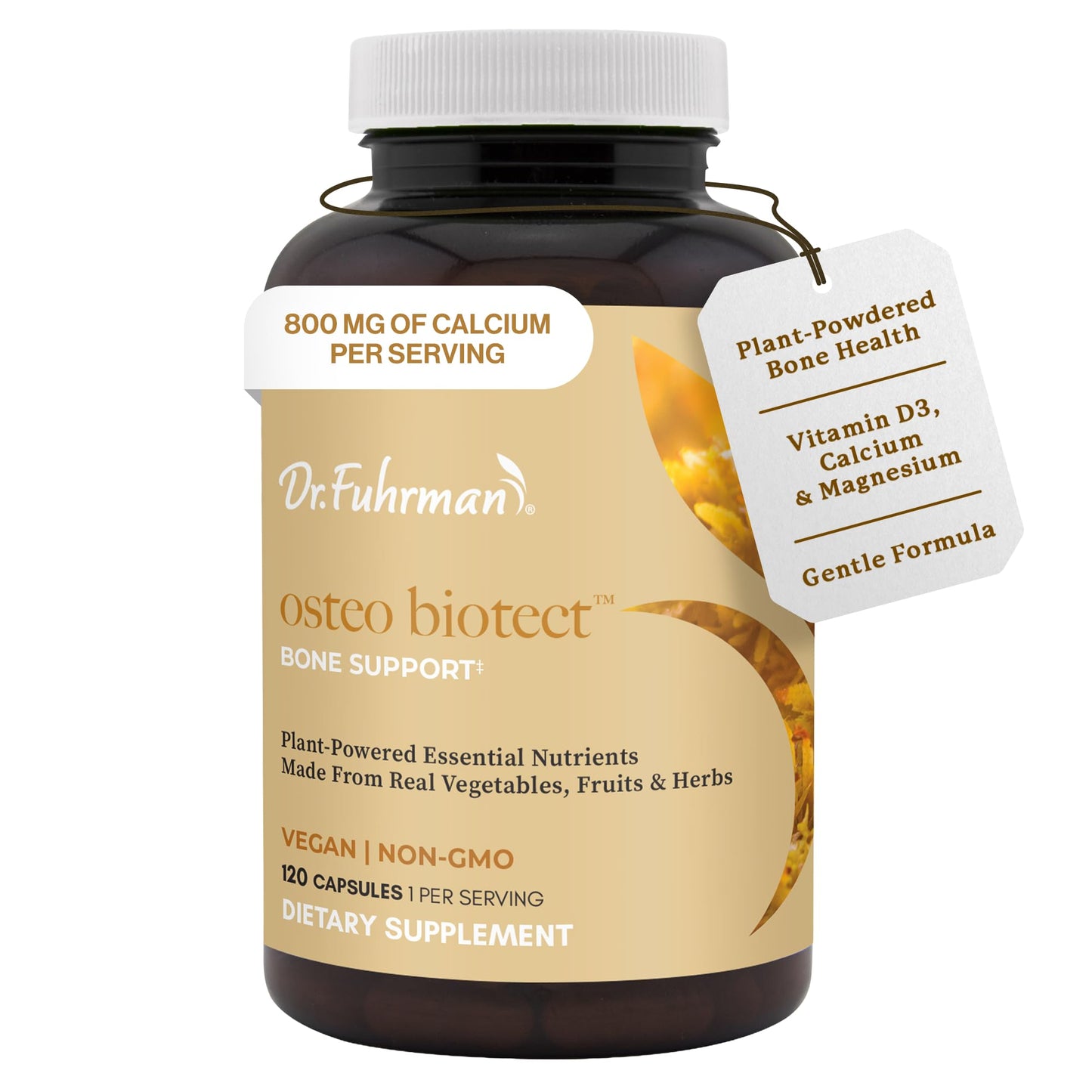 Dr. Fuhrman Osteo-Biotect Organic Calcium Bone Health Supplement Capsule 120 Count