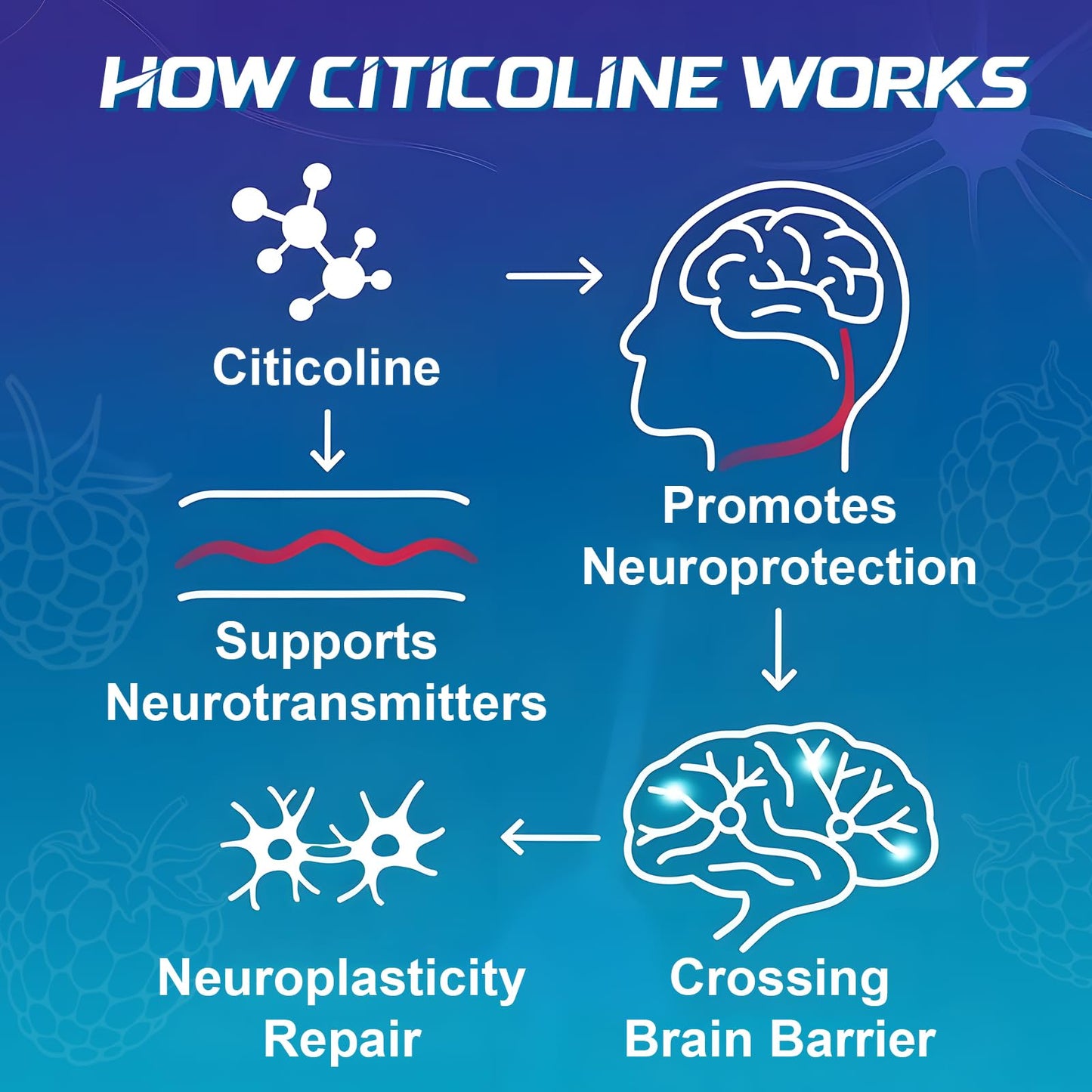 ABYSSUS Citicoline (CDP Choline) 1000mg Gummies, 60 Count