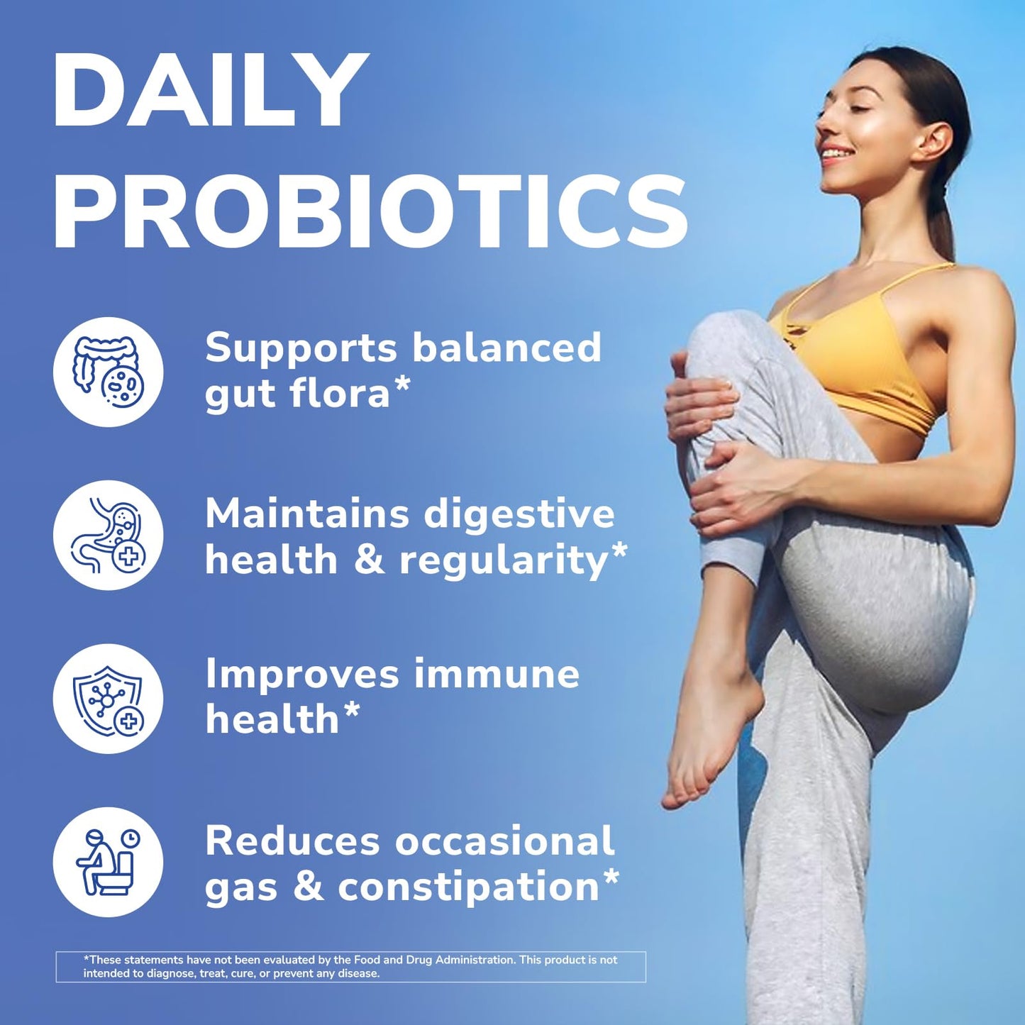Vitalibre Probiotic for Women and Men, 50 Billion CFU, 25 Diverse Strains with Prebiotics, Delayed Release, No Refrigeration Needed, 60 Capsules