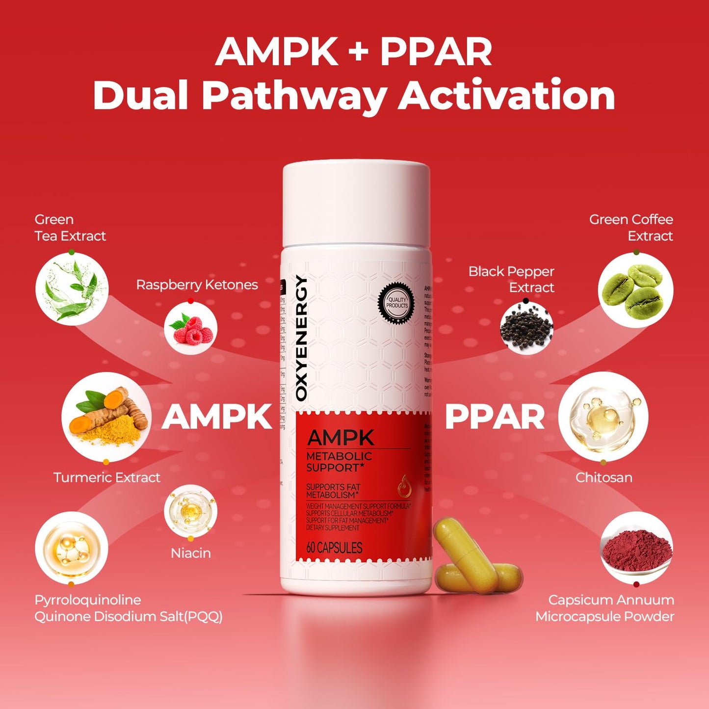 OxyEnergy AMPK Metabolic Activator Capsule, 60 Capsules