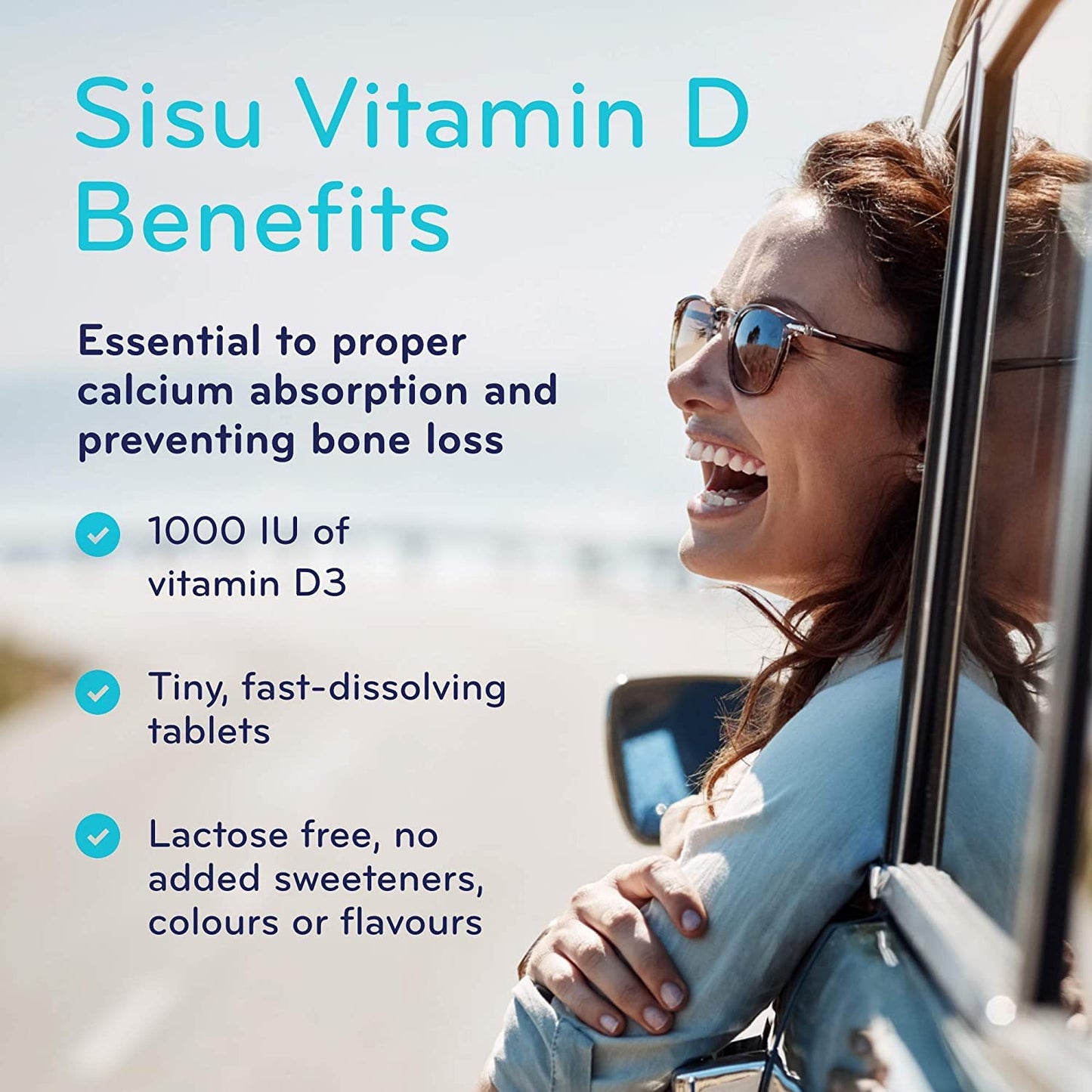 SISU Vitamin D 1000 IU Tablet, 200 Count