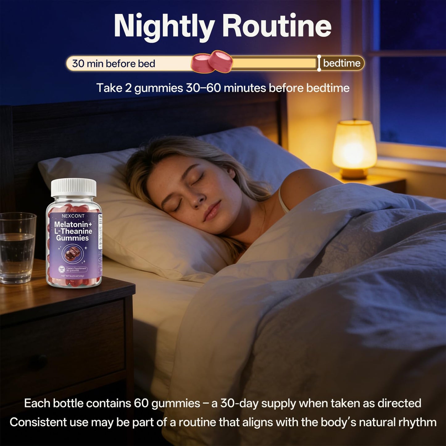 Oopeatol Melatonin Gummies for Adults, 12 mg per Serving, 30 mg L-Theanine, Sugar Free, 60 Count