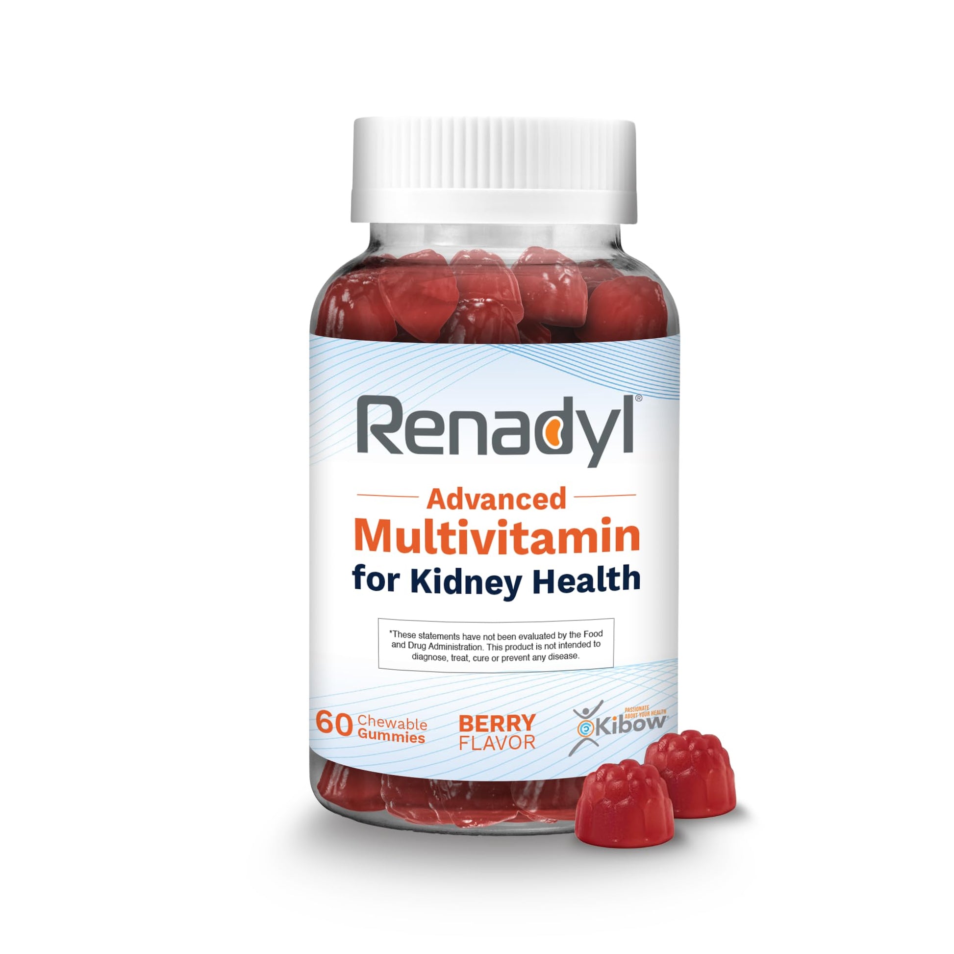 Renadyl Advanced Multivitamin for Kidney Health Chewable Gummies 60 Count
