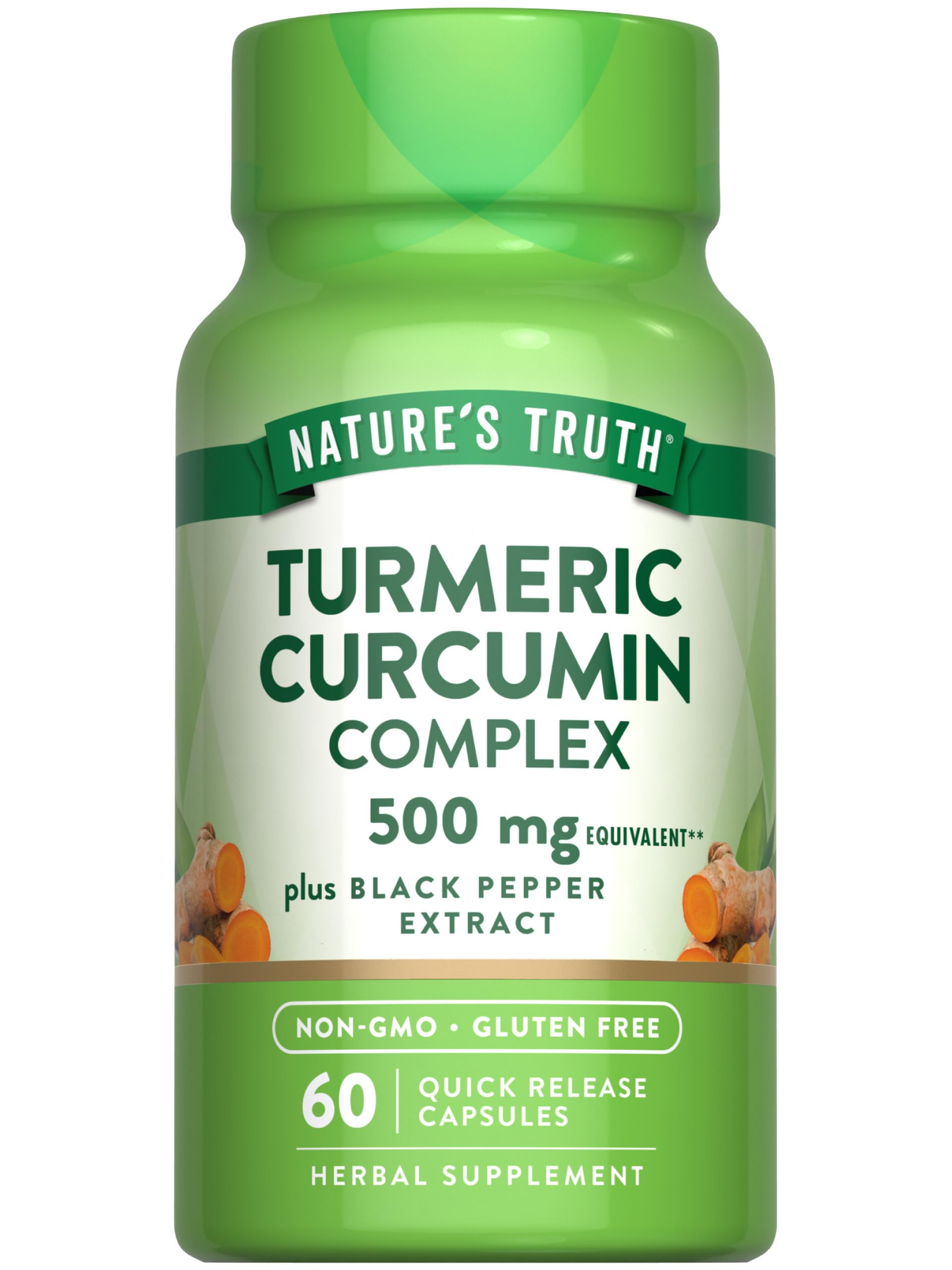 Nature's Truth Turmeric Curcumin with Black Pepper Extract Capsules, 60 Count