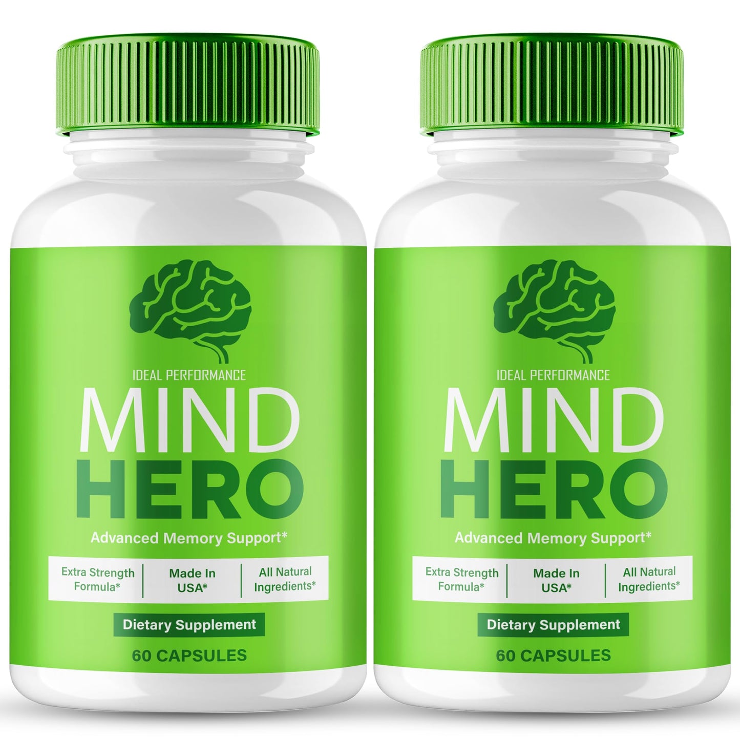 IDEAL PERFORMANCE Mind Hero Brain Supplement Capsules, 120 Capsules