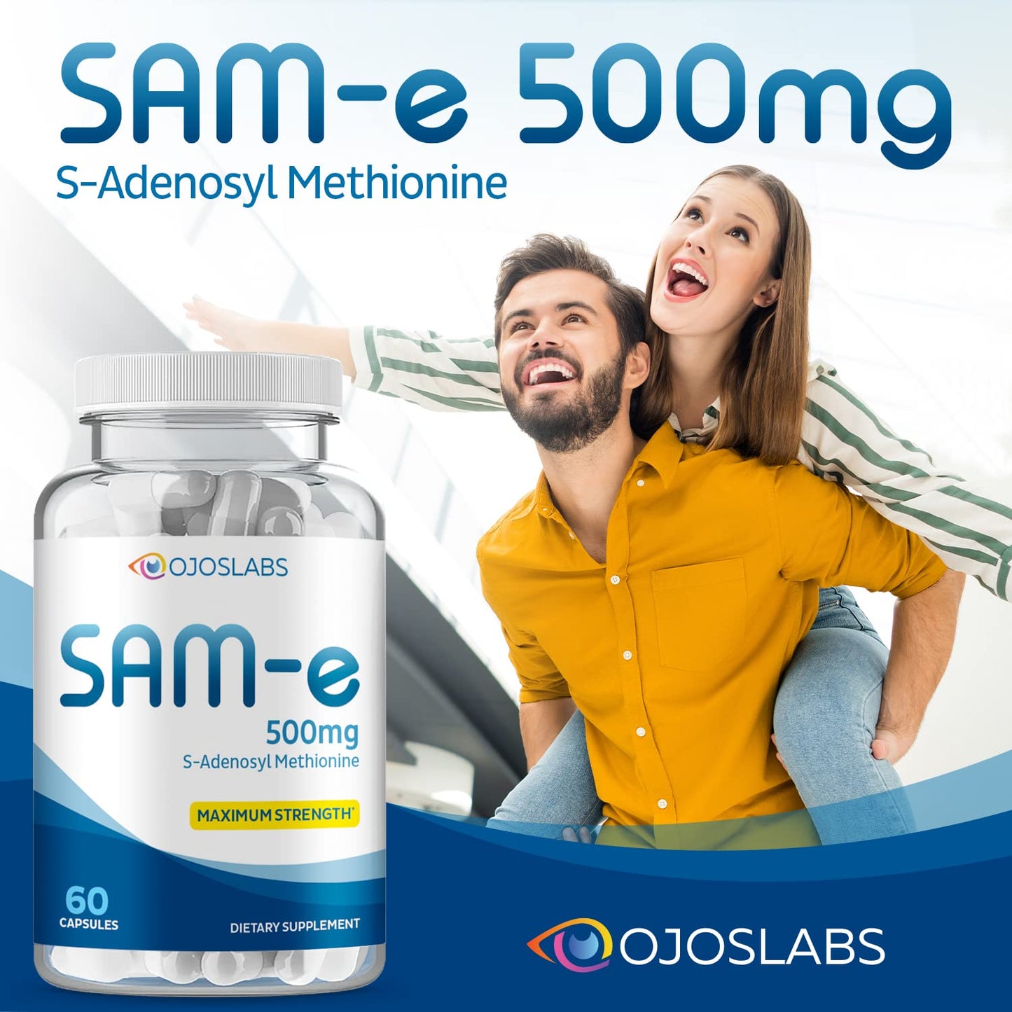OjosLabs SAM-e 500mg Methionine Capsule, 60 Count