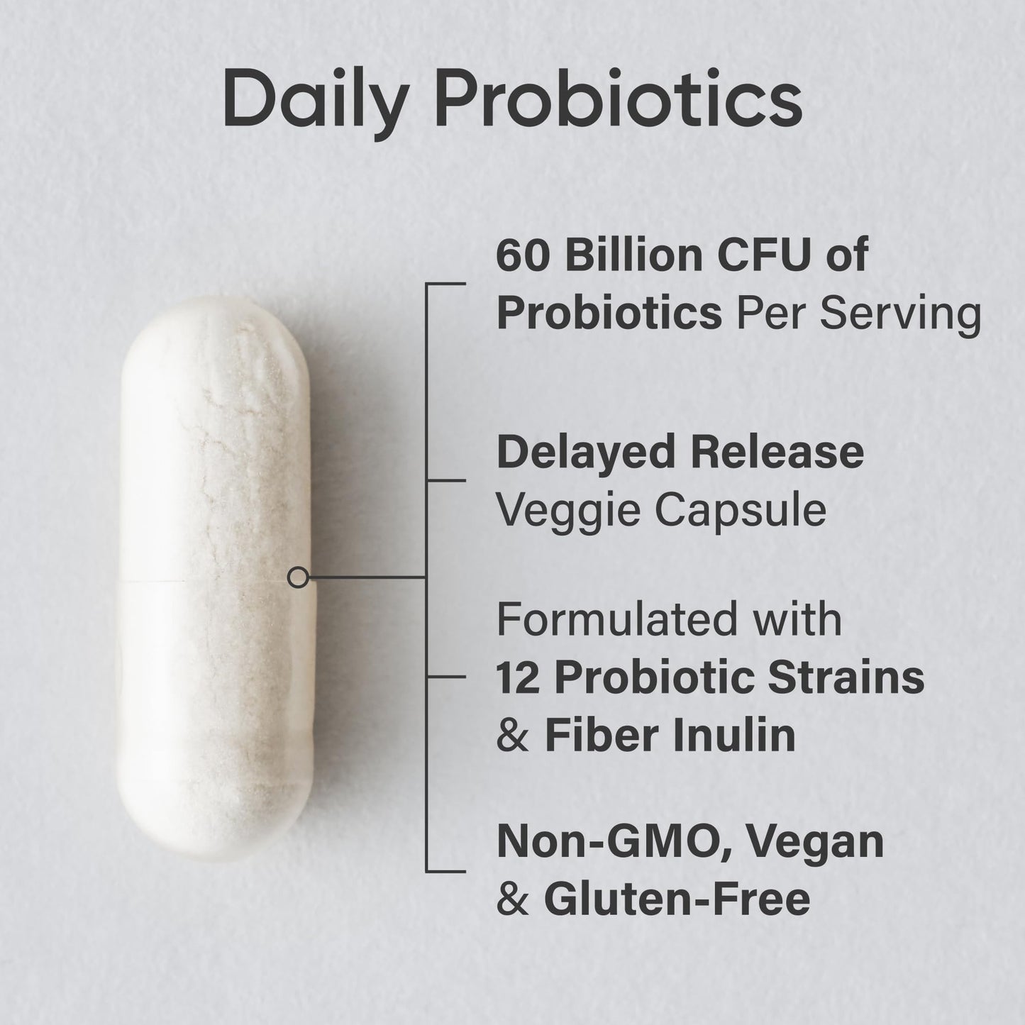 Sports Research Daily Probiotics with Prebiotics 60 Billion CFU Capsules, 30 Count
