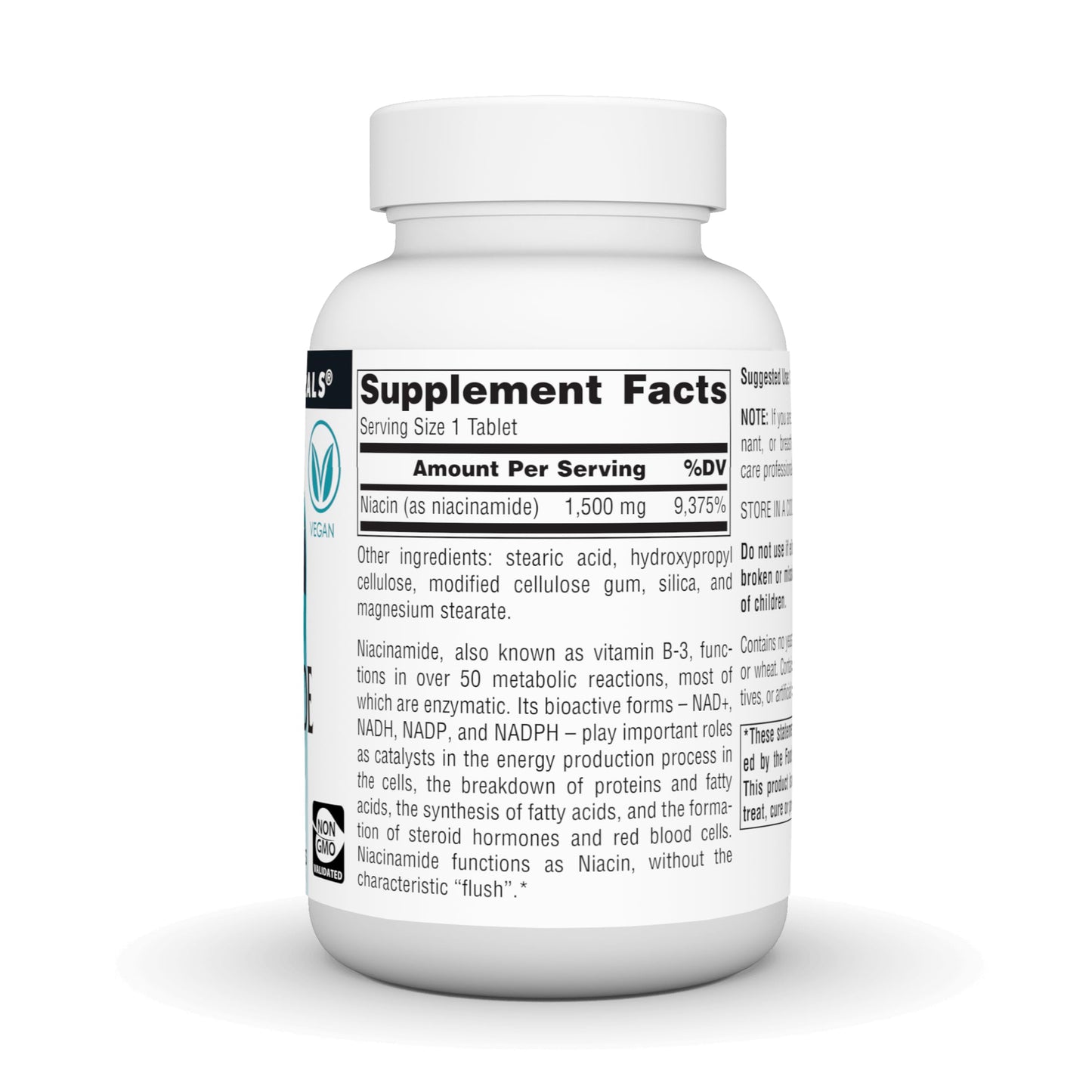 Source Naturals Niacinamide B-3, Vegan Vitamin B-3, 1500 mg Tablet, 50 Tablets
