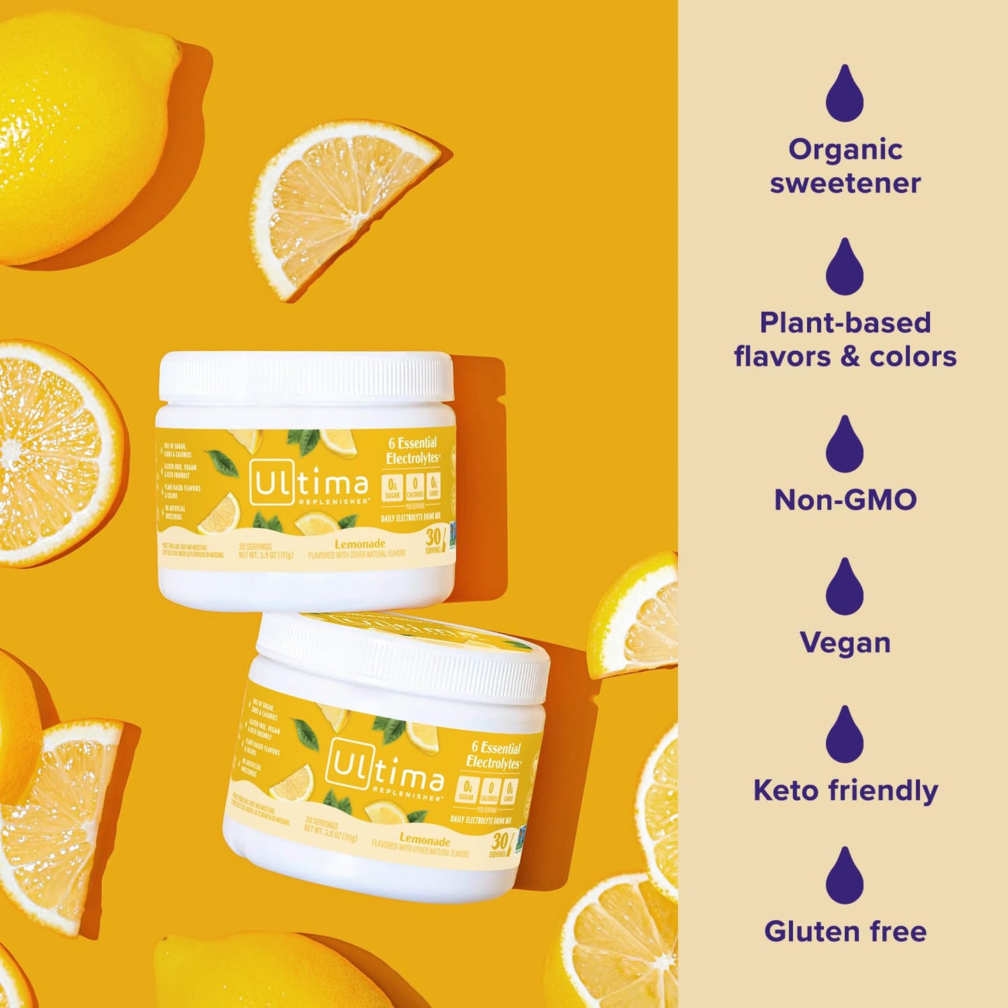 Ultima Replenisher Lemonade Electrolytes Powder 3.7 oz