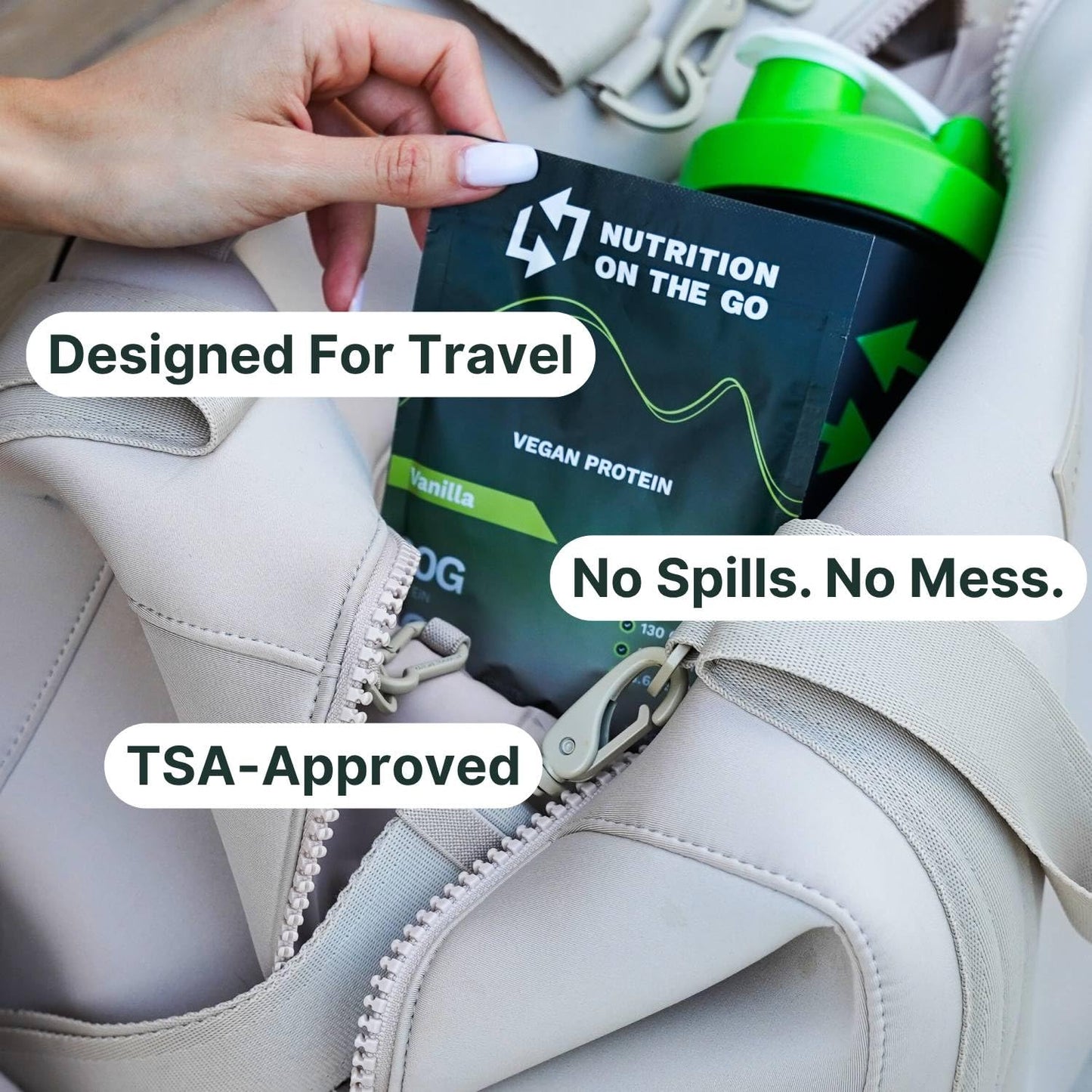 Nutrition On The Go 2-in-1 Vegan Protein + Creatine Travel Packets, 30 Packets
