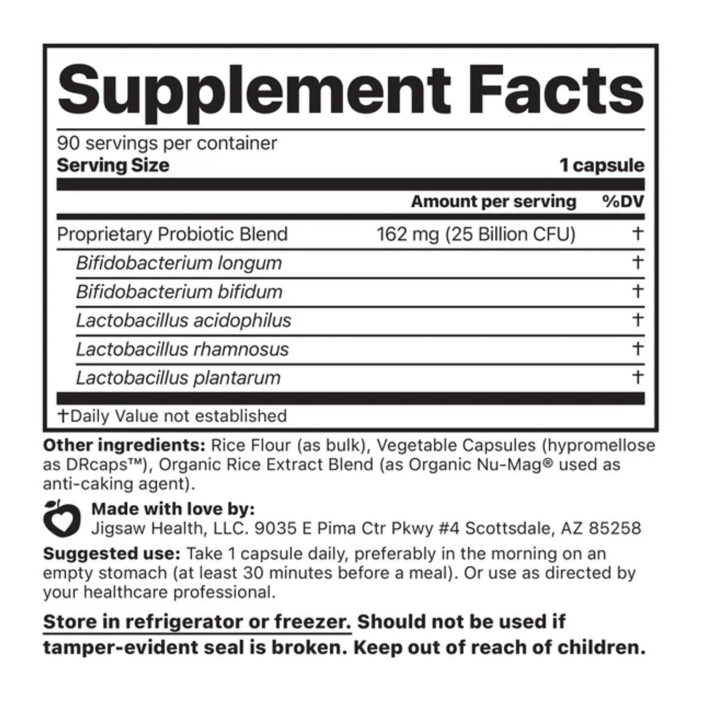 Jigsaw Health Probiotics Essential Blend Capsule 90 Count