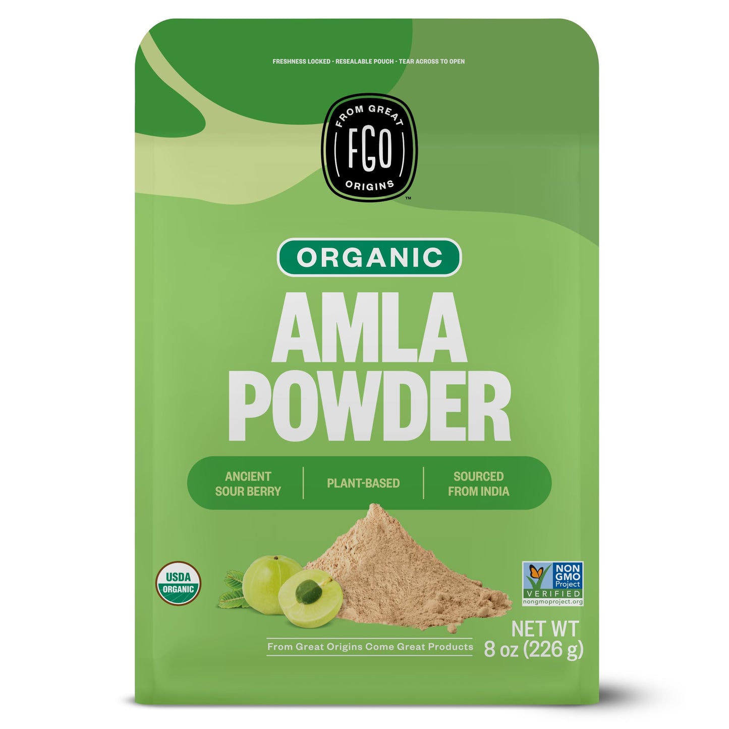 FGO Organic Amla Powder 8 oz