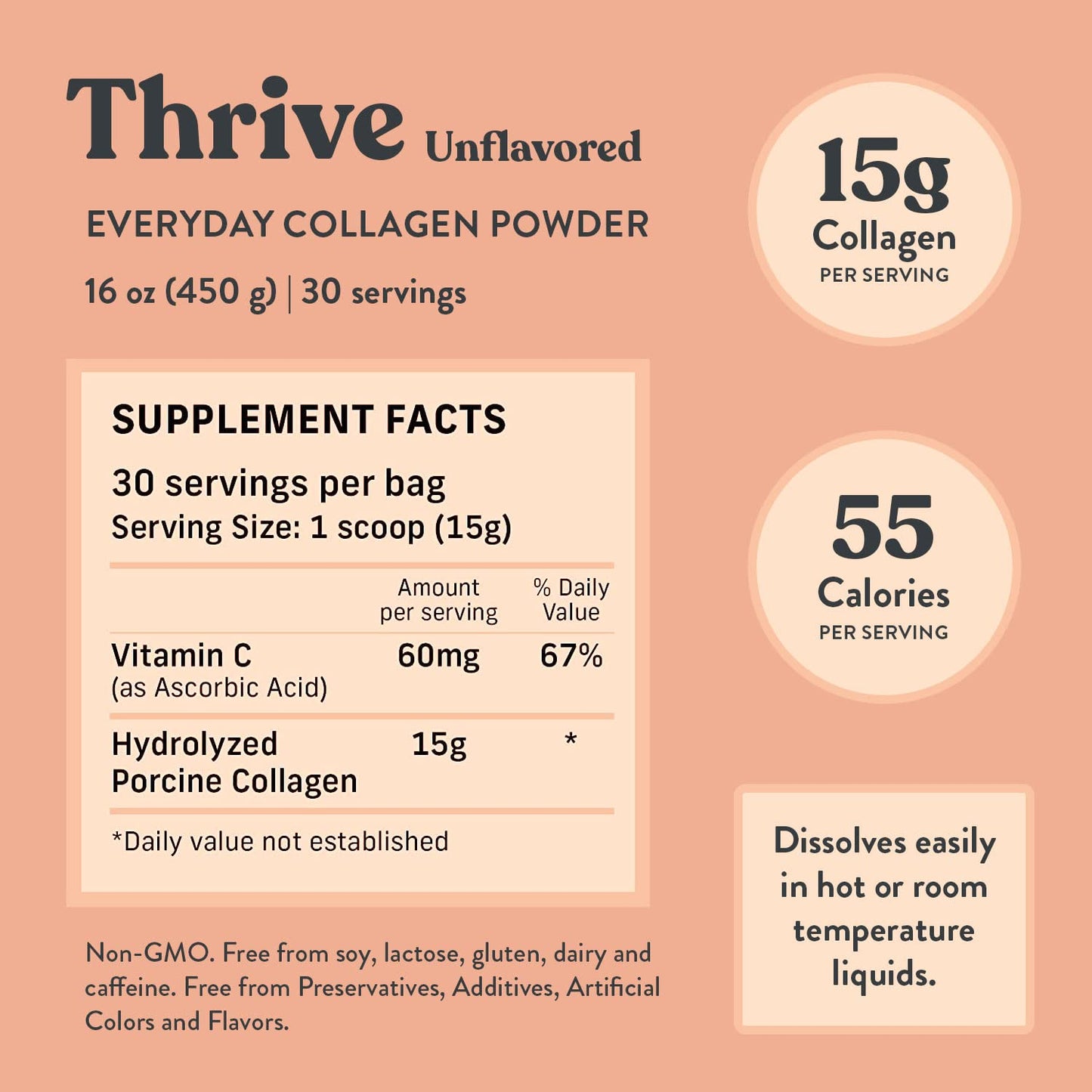 PROTIVA Thrive Collagen Powder for Women, 16 oz