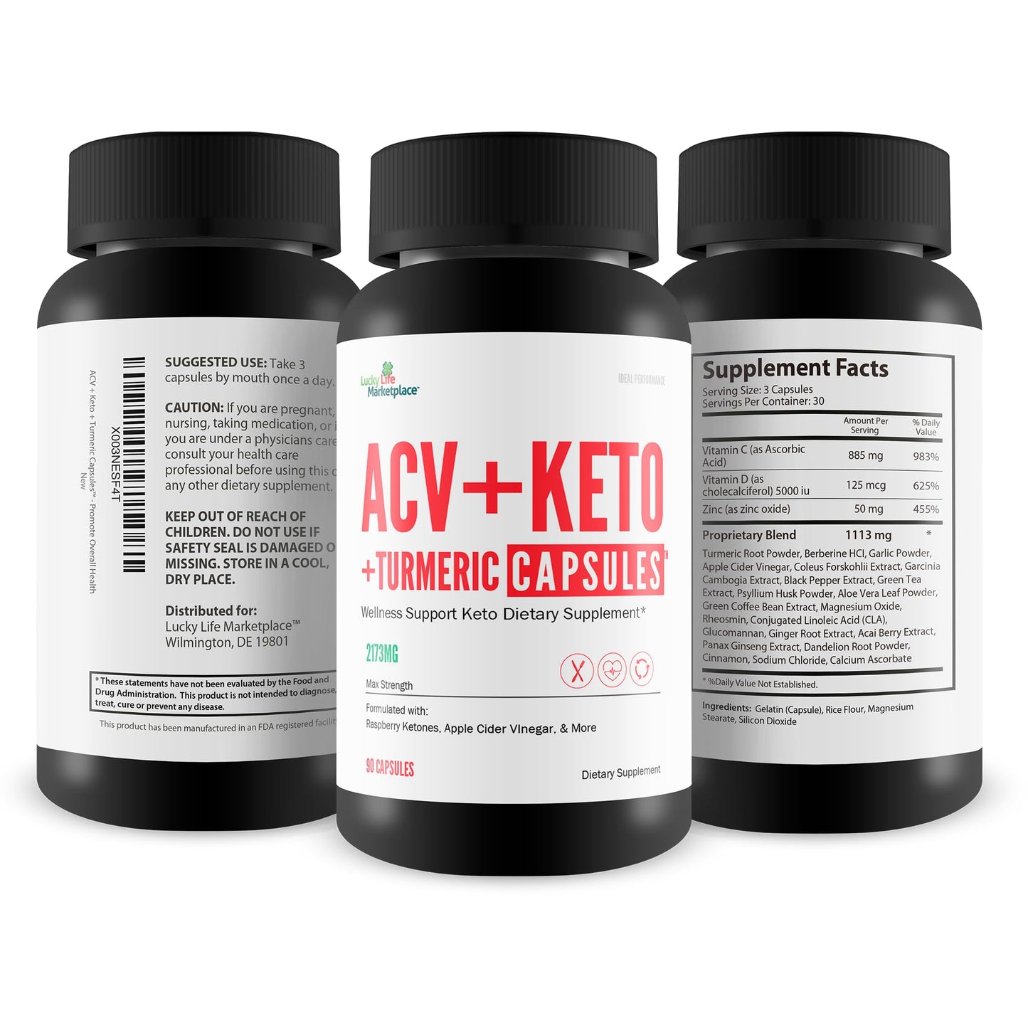 Generic ACV + Keto + Turmeric Capsule 1 Count