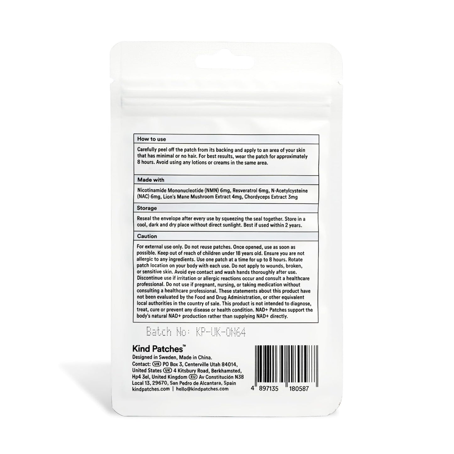 Kind Patches NAD Plus Patches Softgel 30 Count