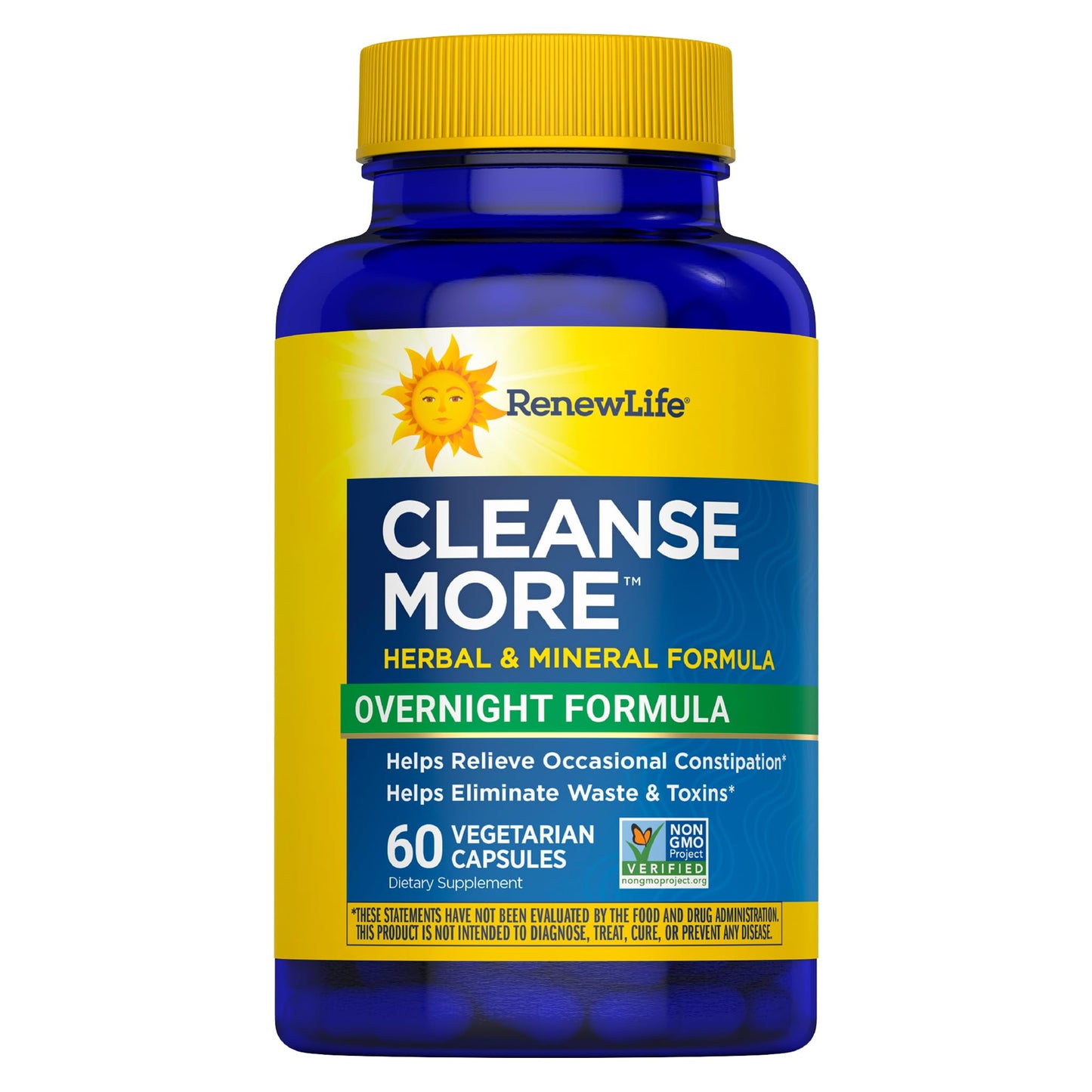Renew Life Cleanse More Herbal Formula with Magnesium Capsules 60 Count