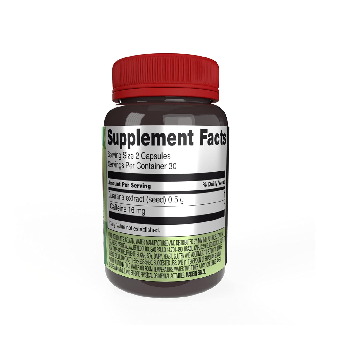 Beelife Brazilian Guarana Capsules 250mg, 60 Capsules