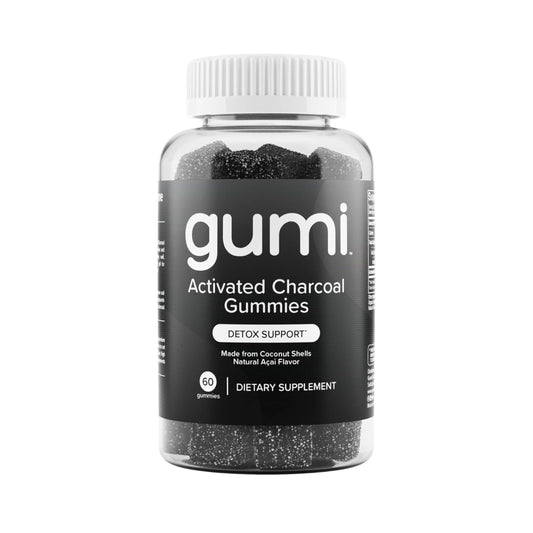 Gumi Coconut Activated Charcoal Gummies - 200mg per Gummy, 60 Count