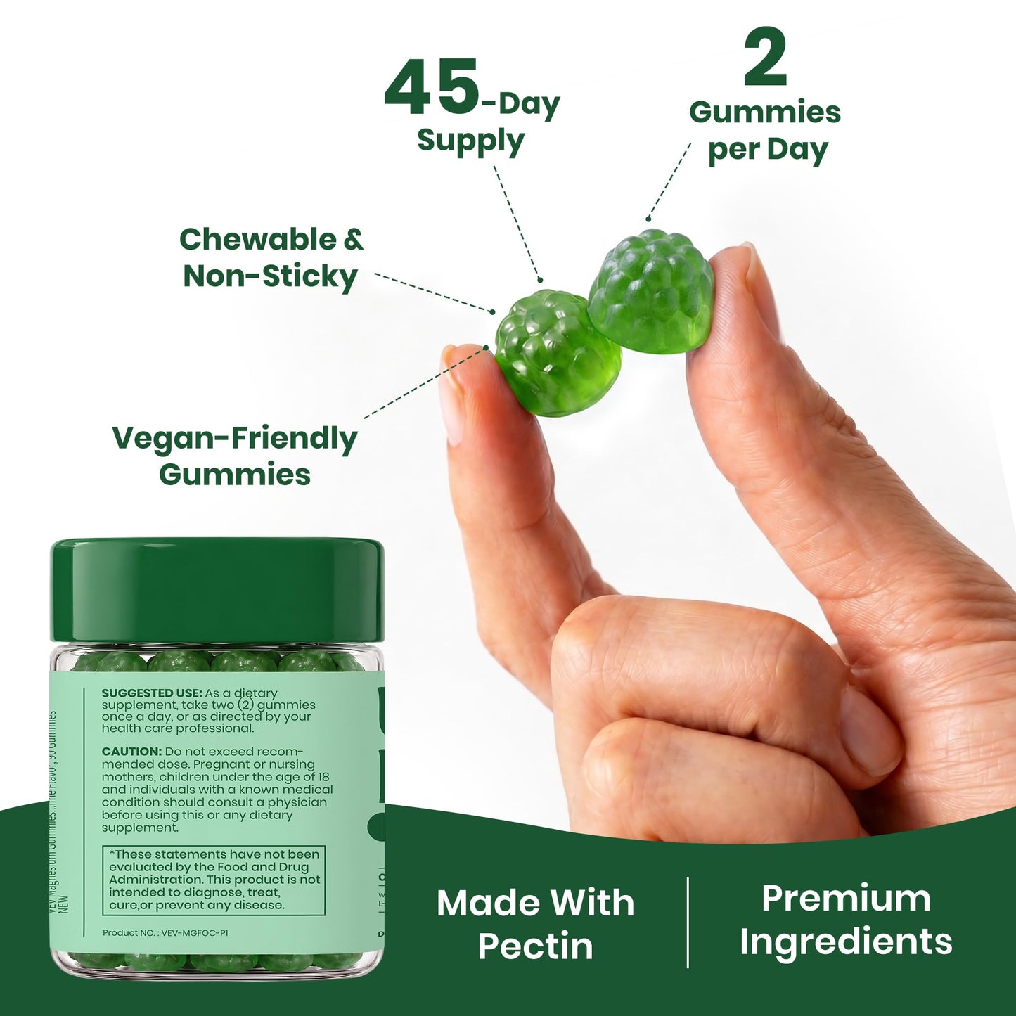 VEV UPMAGO Calm Magnesium Gummies, 90 Count
