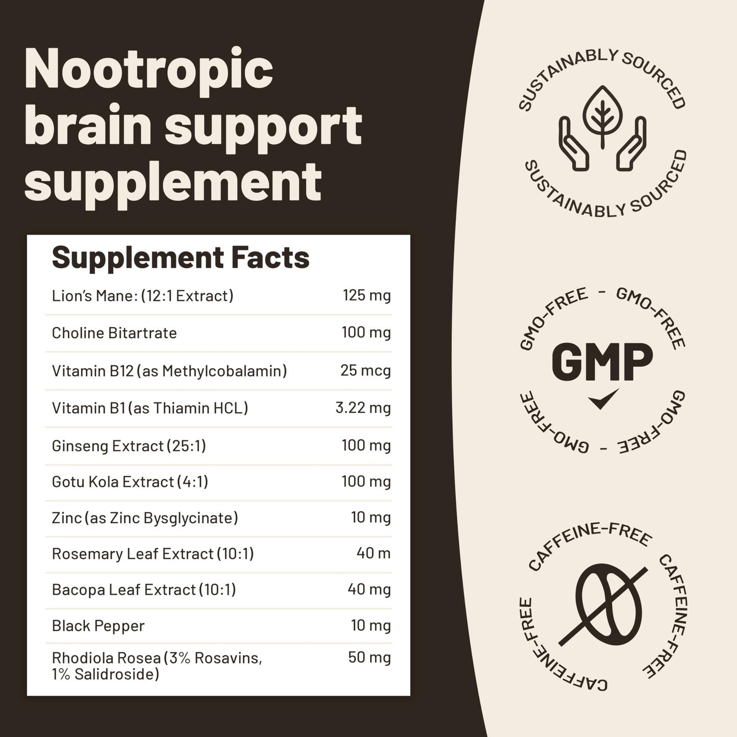 Vegan Vitality Lions Mane Mushroom Extract Capsules 120 Capsules