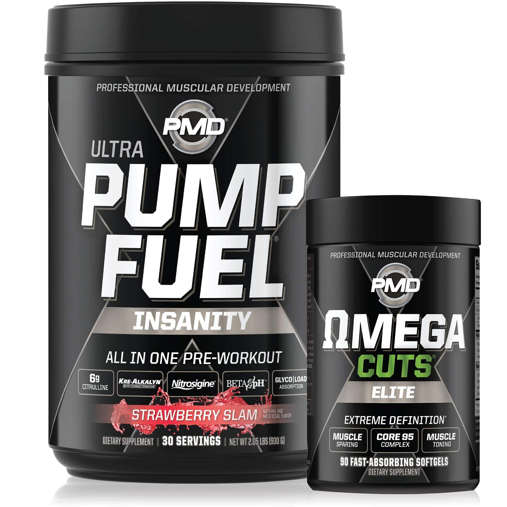 PMD Sports Ultra Pump Fuel Insanity Pre Workout Strawberry Slam Softgel 1