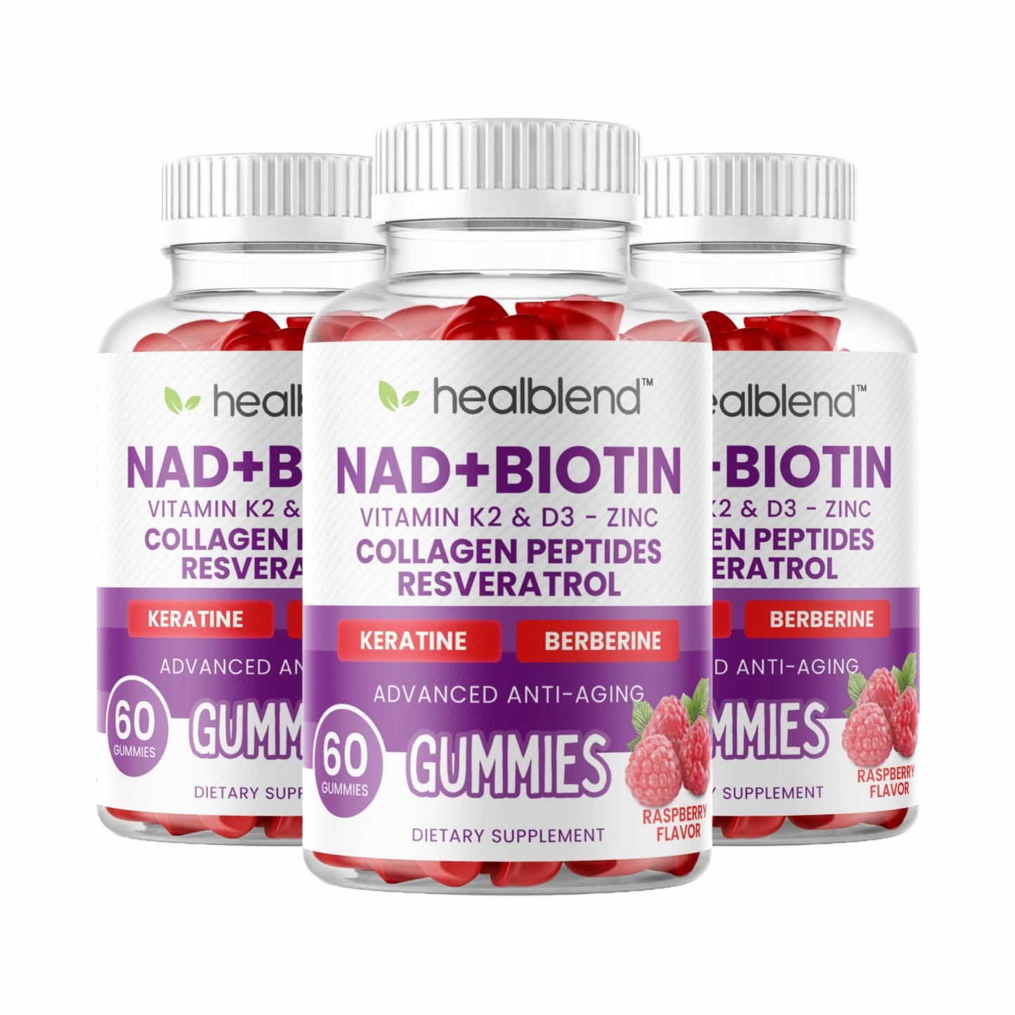 healblend NAD+ Biotin Gummies 60 Count