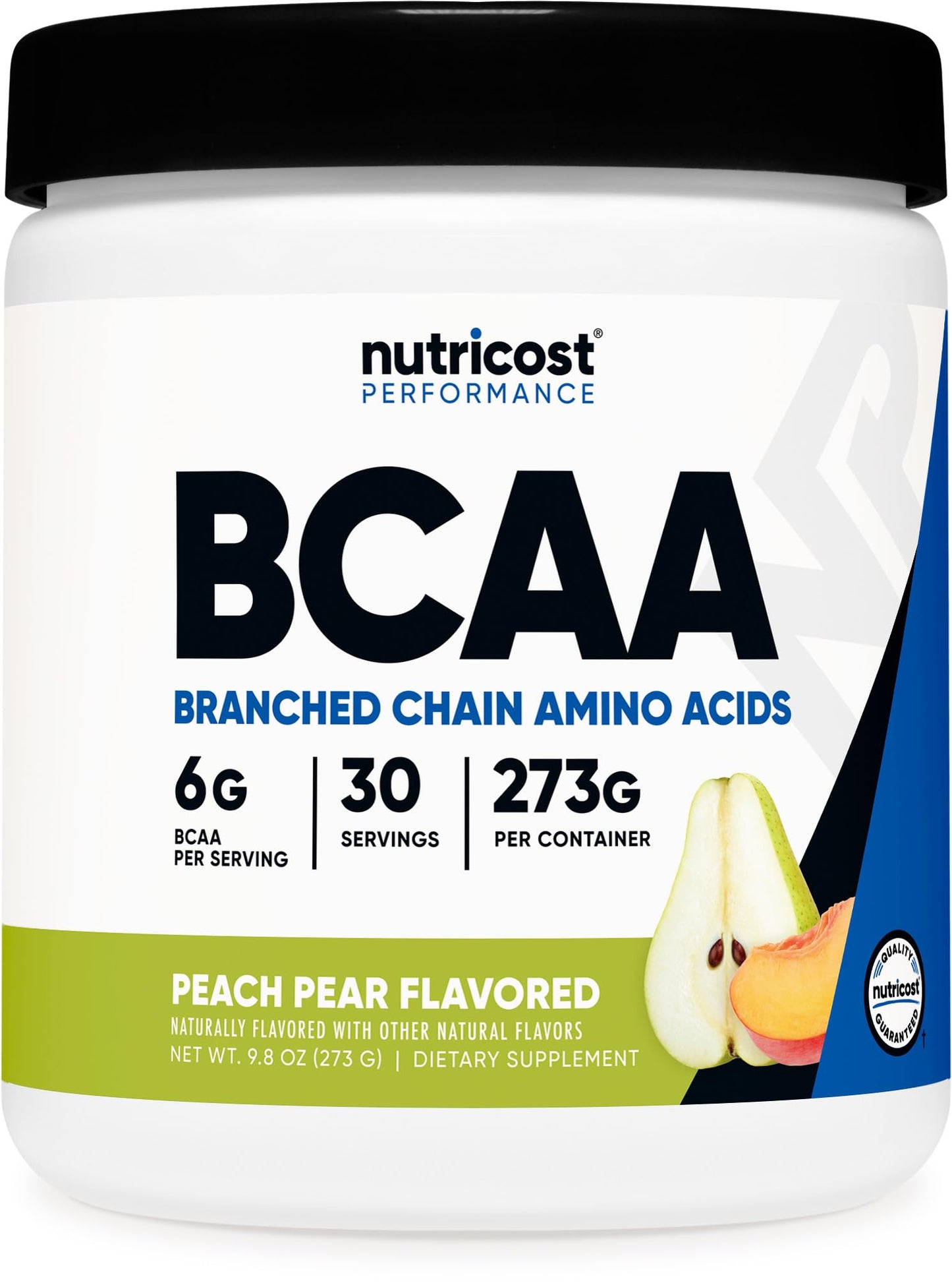 Nutricost BCAA Powder 2:1:1 Peach Pear, 9.6 Ounce