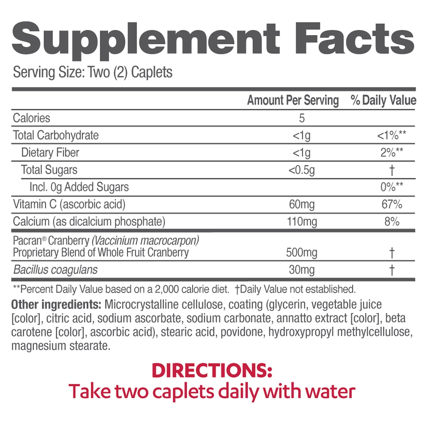 AZO Cranberry Pills for Urinary Tract Health Tablets, 100 Count