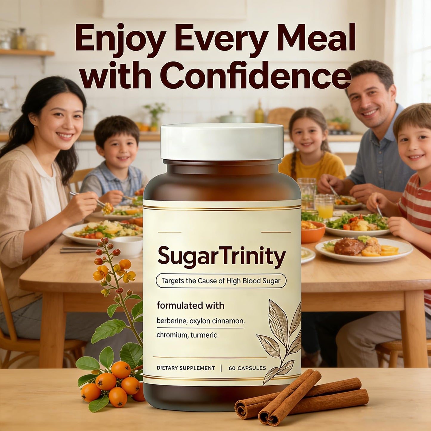 Roreiye SugarTrinity Glucose Support Capsules, 60 Count