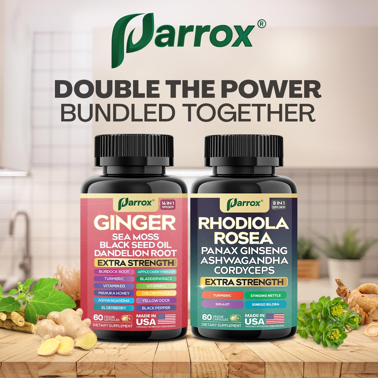 Parrox Dynamic Duo Herbal Bundle, 240 Capsules
