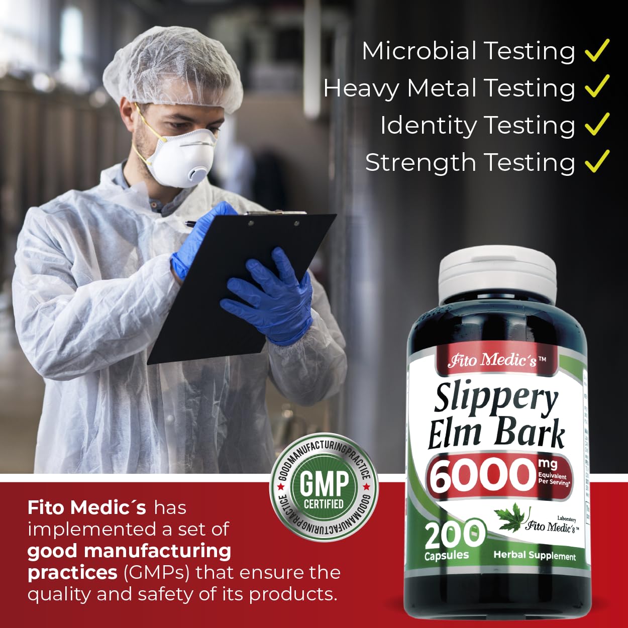 FITO MEDIC'S Lab Slippery Elm Bark Supplement Capsule 1