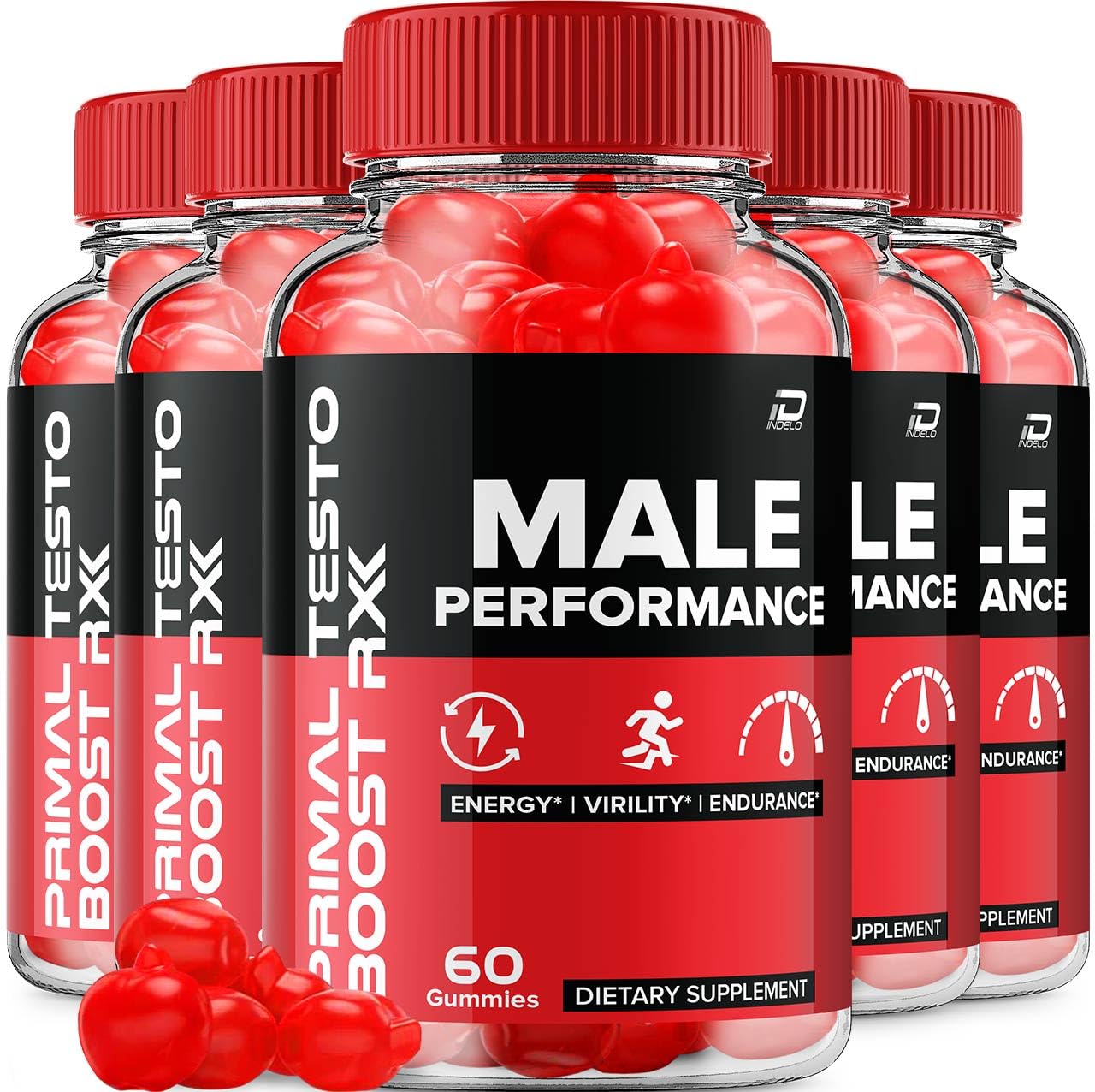 Indelo Primal Testo Boost RX ACV Gummies 300 Gummies