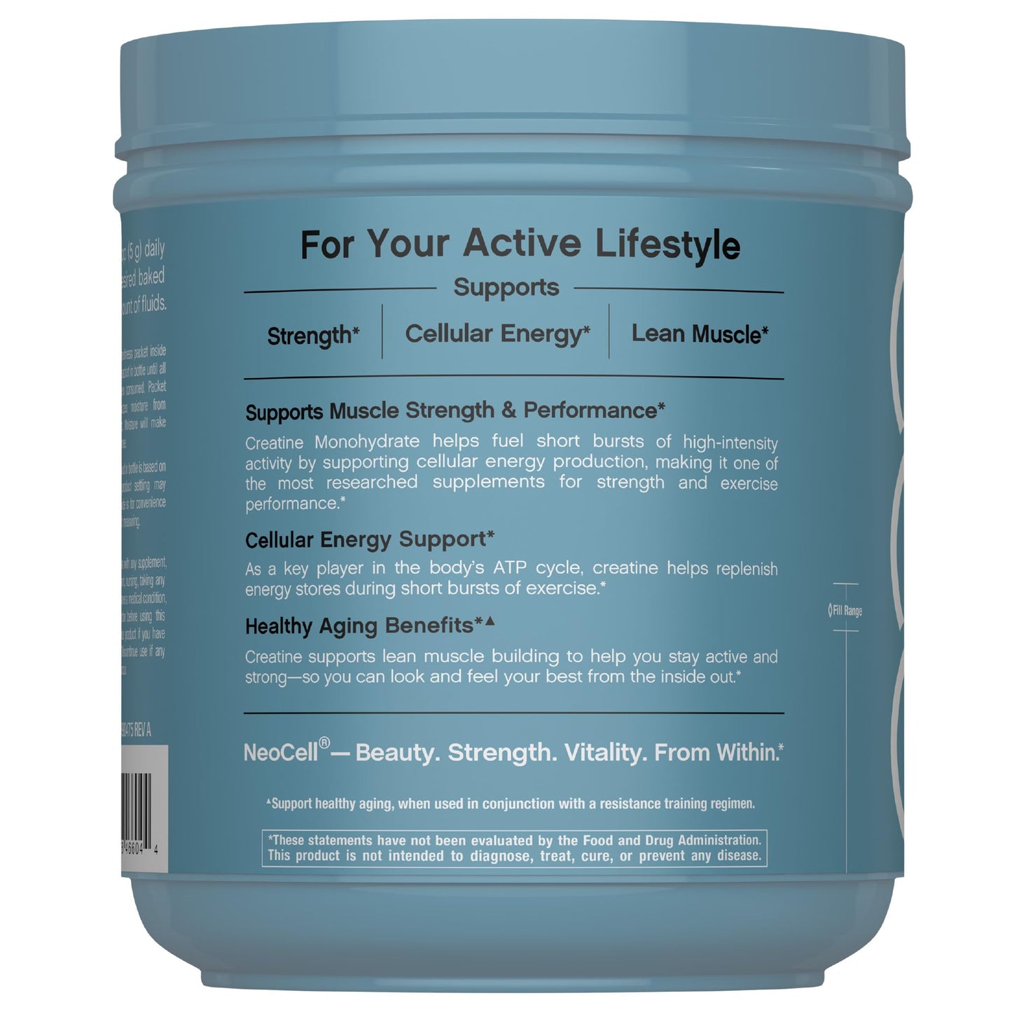 NeoCell Creatine Monohydrate Powder 17.6 oz