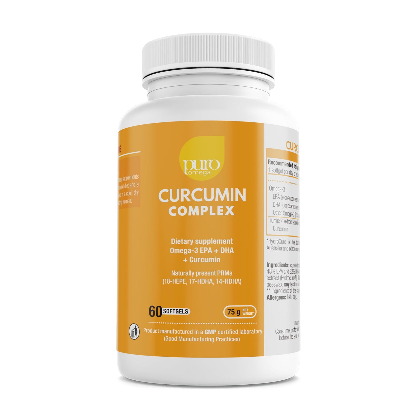 VitalRemedyMD PuroOmega Curcumin Complex 60 Capsules