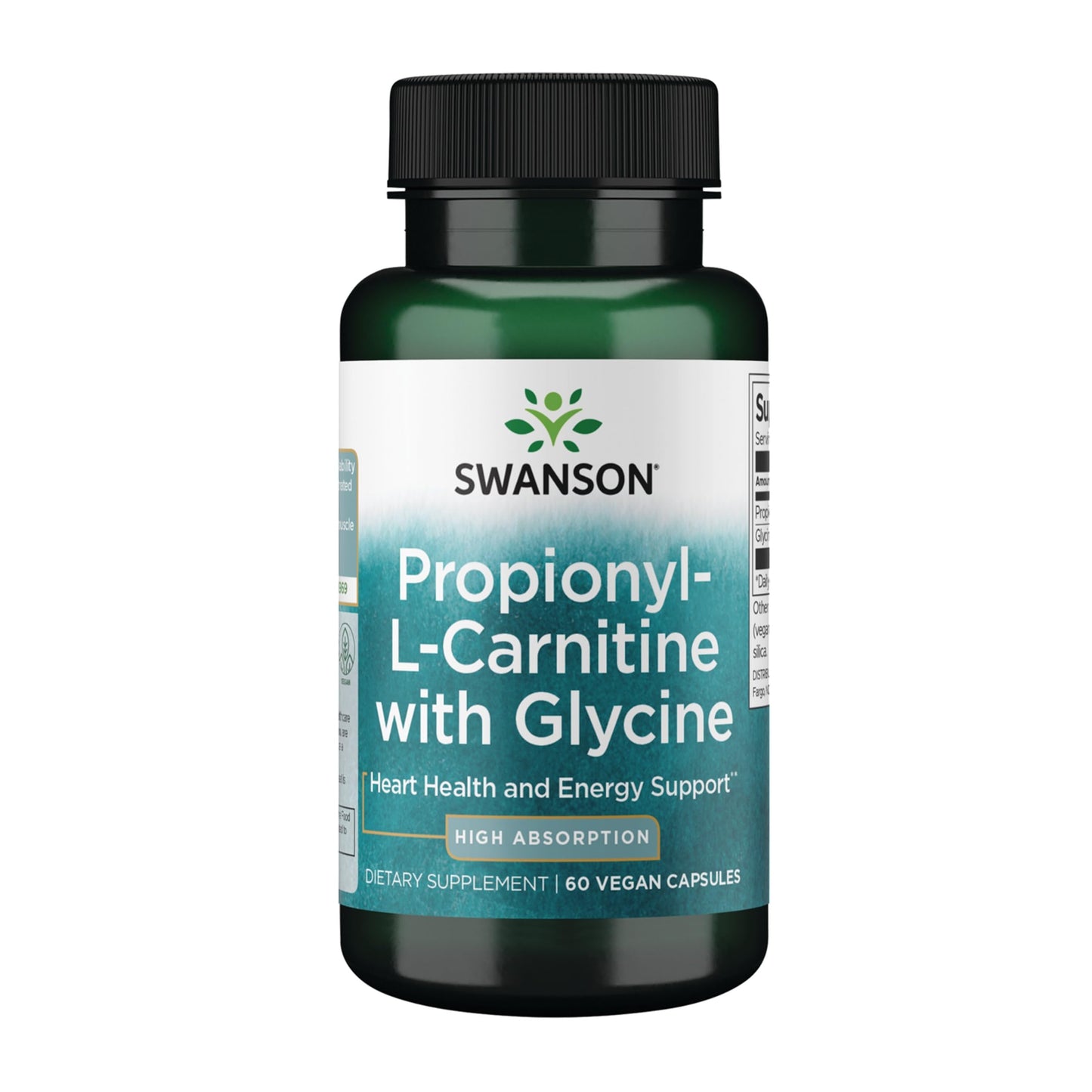 Swanson Propionyl L-Carnitine with Glycine Capsules, 60 Count