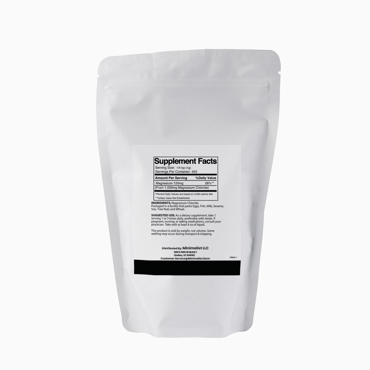 Minimalist Magnesium Chloride Powder 16 Ounces