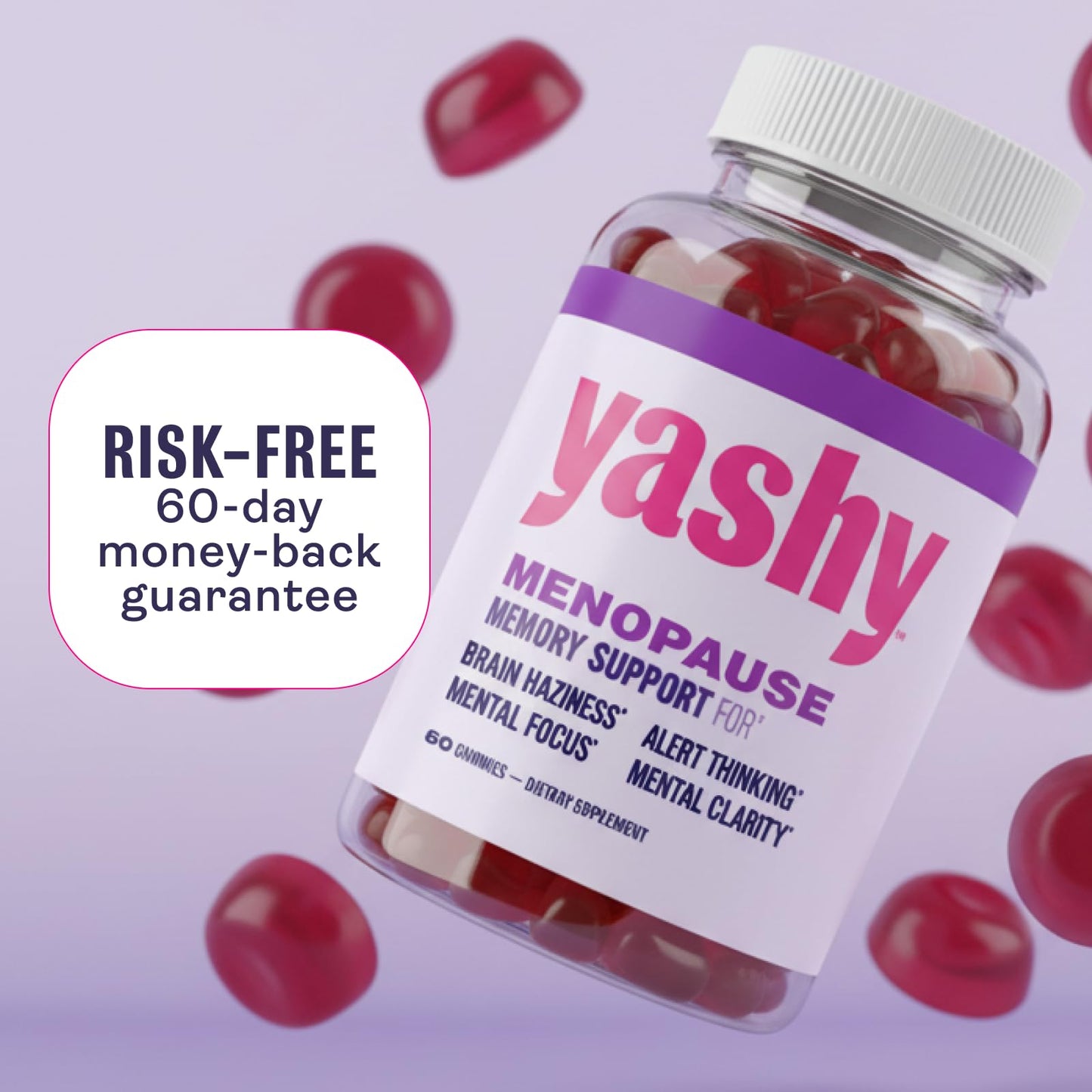 YASHY Menopause Memory Support Gummies, 60 Gummies
