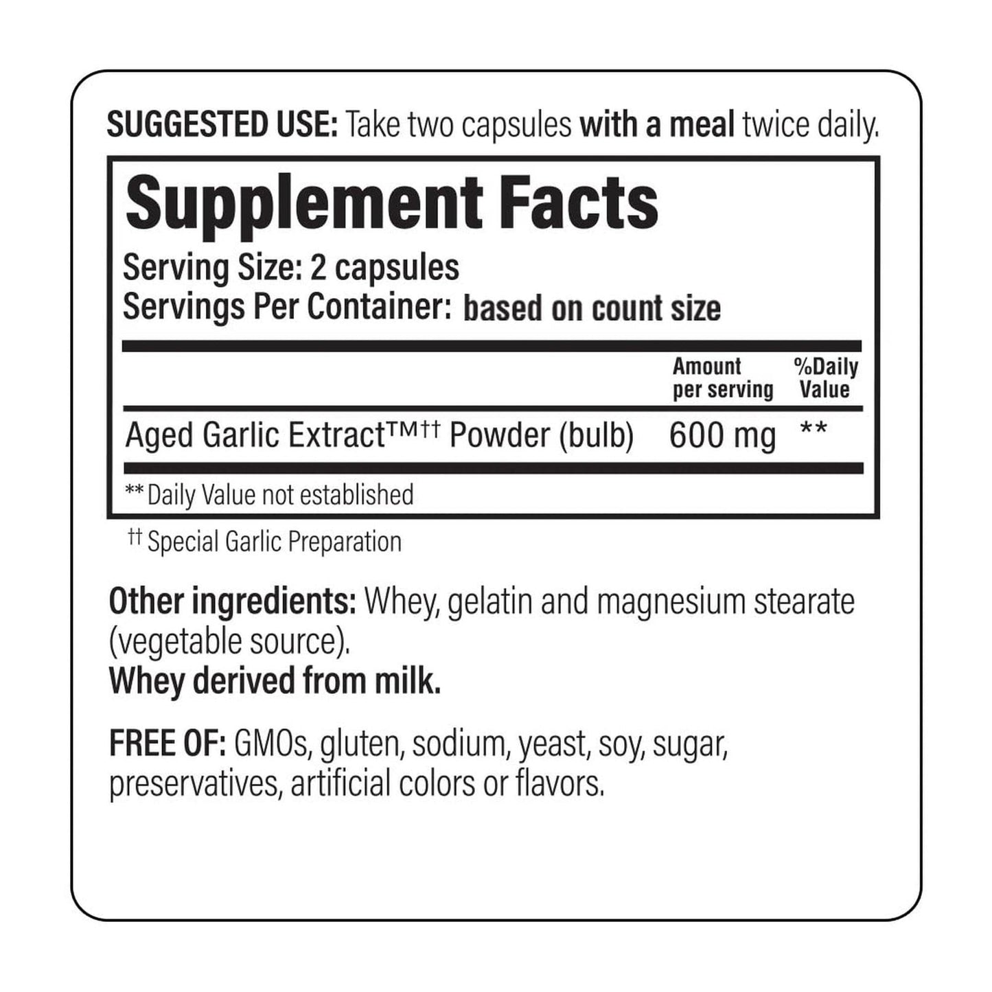 Kyolic Aged Garlic Extract Formula 100 Cardiovascular Health 200 Capsules