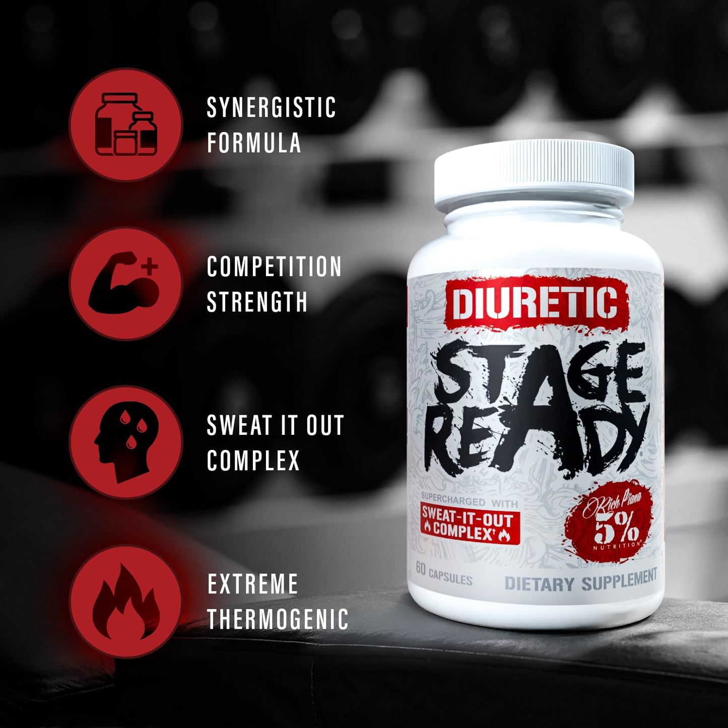5% Nutrition Stage Ready Diuretic Capsule, 60 Capsules