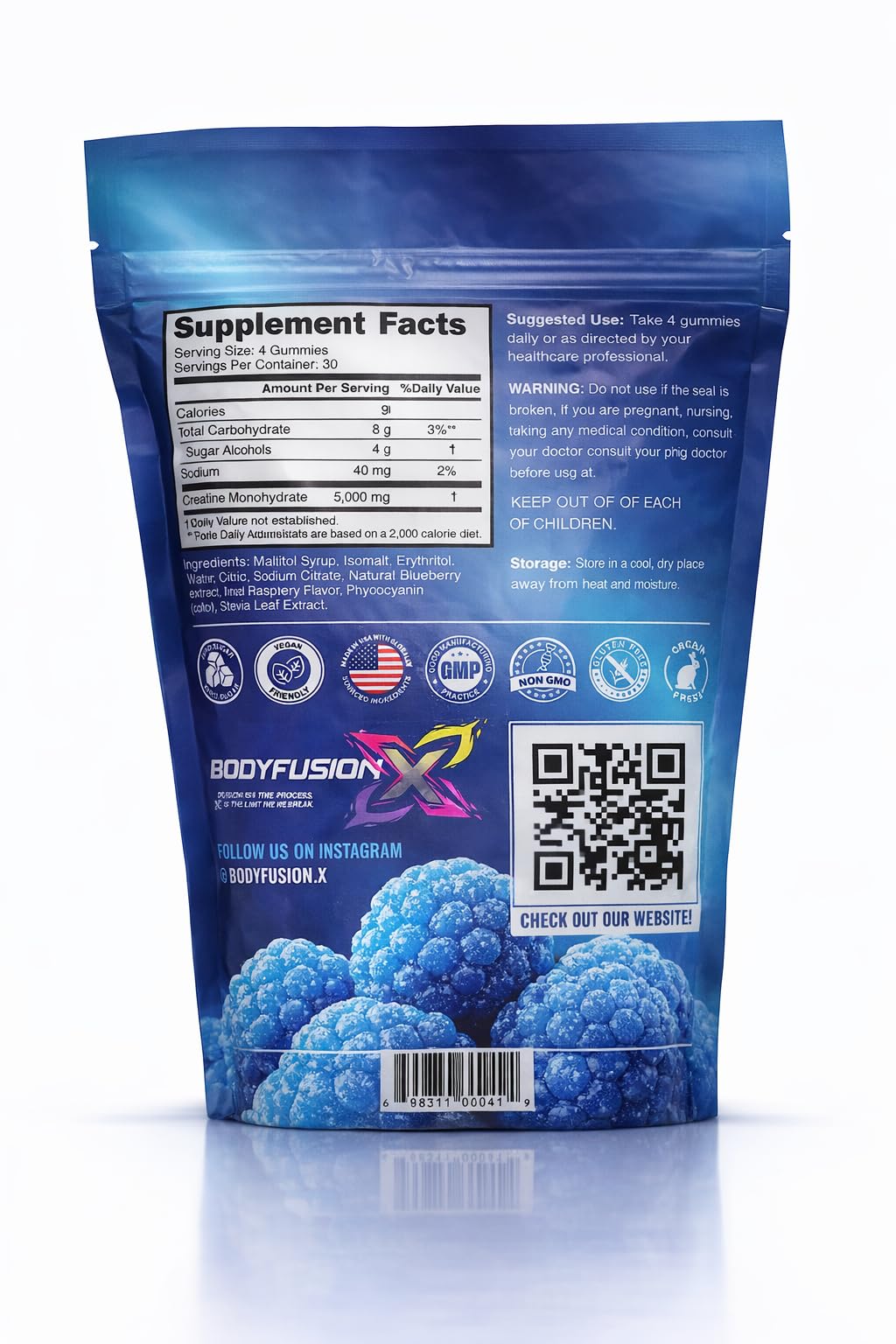 BodyFusion X Creatine Gummy 120 Gummies
