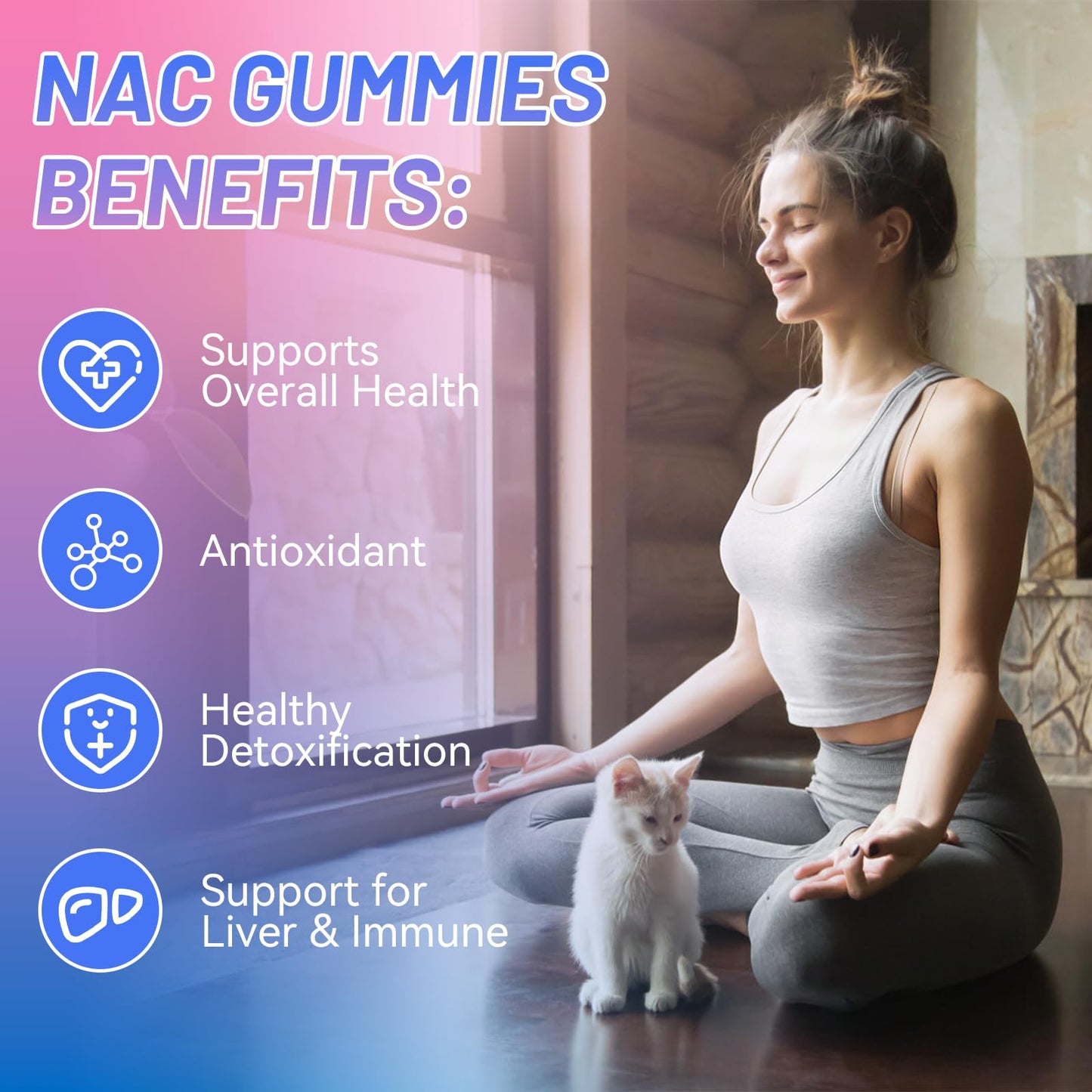 EAZGOO NAC Gummies 800mg Gummy, 60 Count